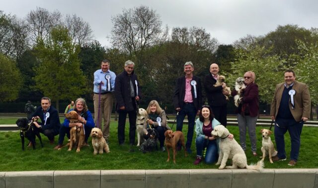 MSPs with their dogs at the Holyrood Dog of the Year competition organised by the Dogs Trust and Kennel Club (Tom Eden/PA)