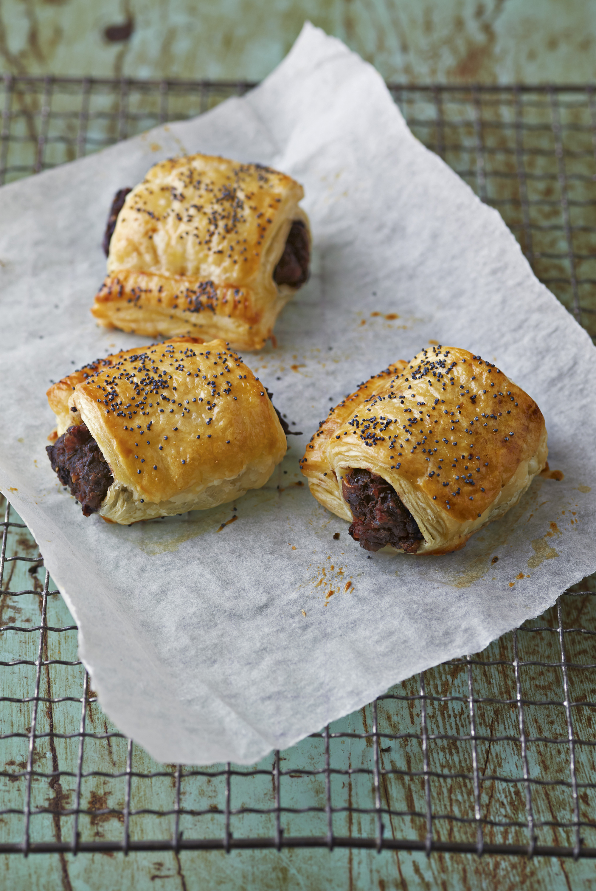 vegan sausage rolls from Miguel Barclay's Vegan One Pound Meals (Dan Jones/Headline Home/PA)