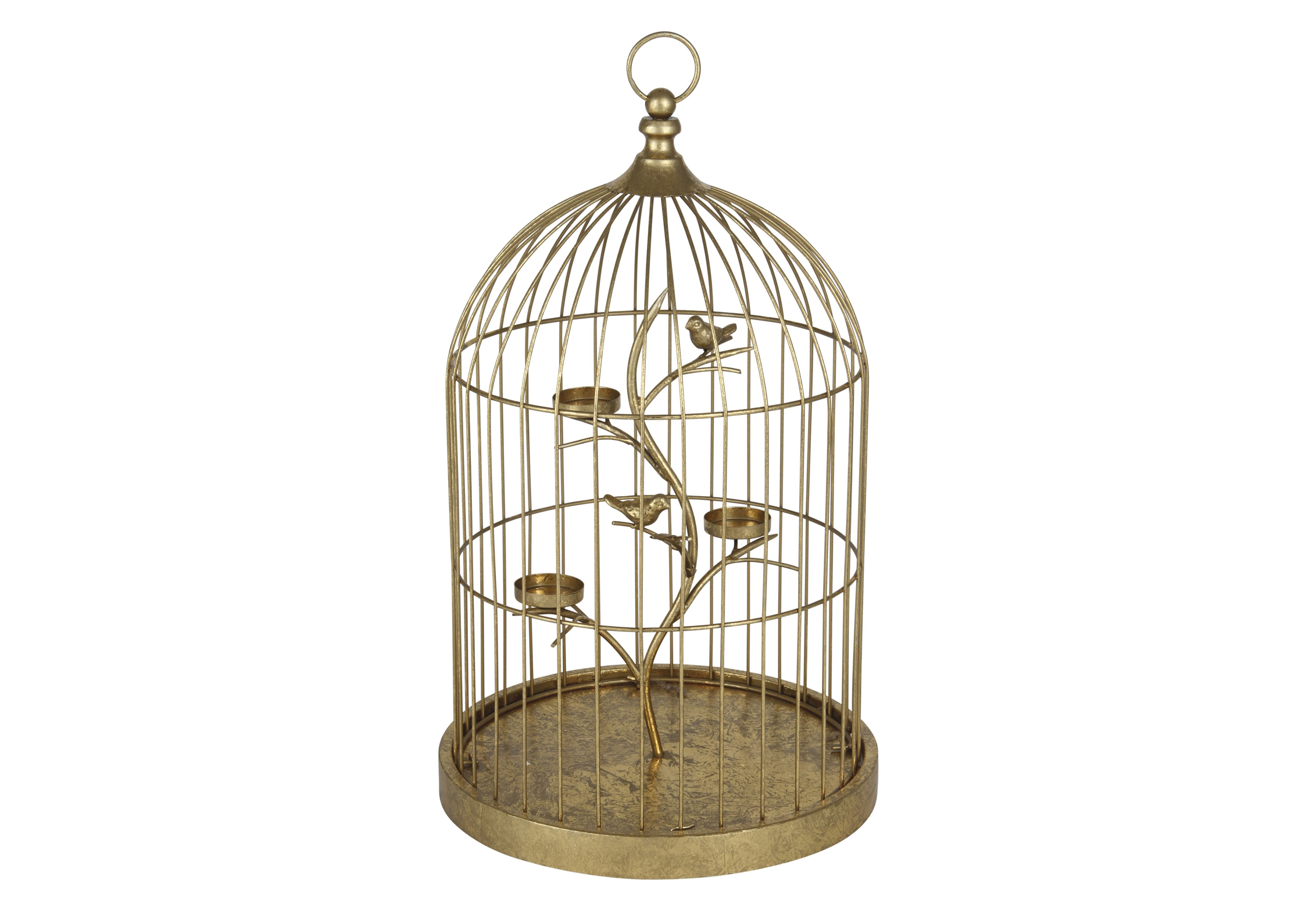 Gold Birdcage Tealight Holder, Furniture Village