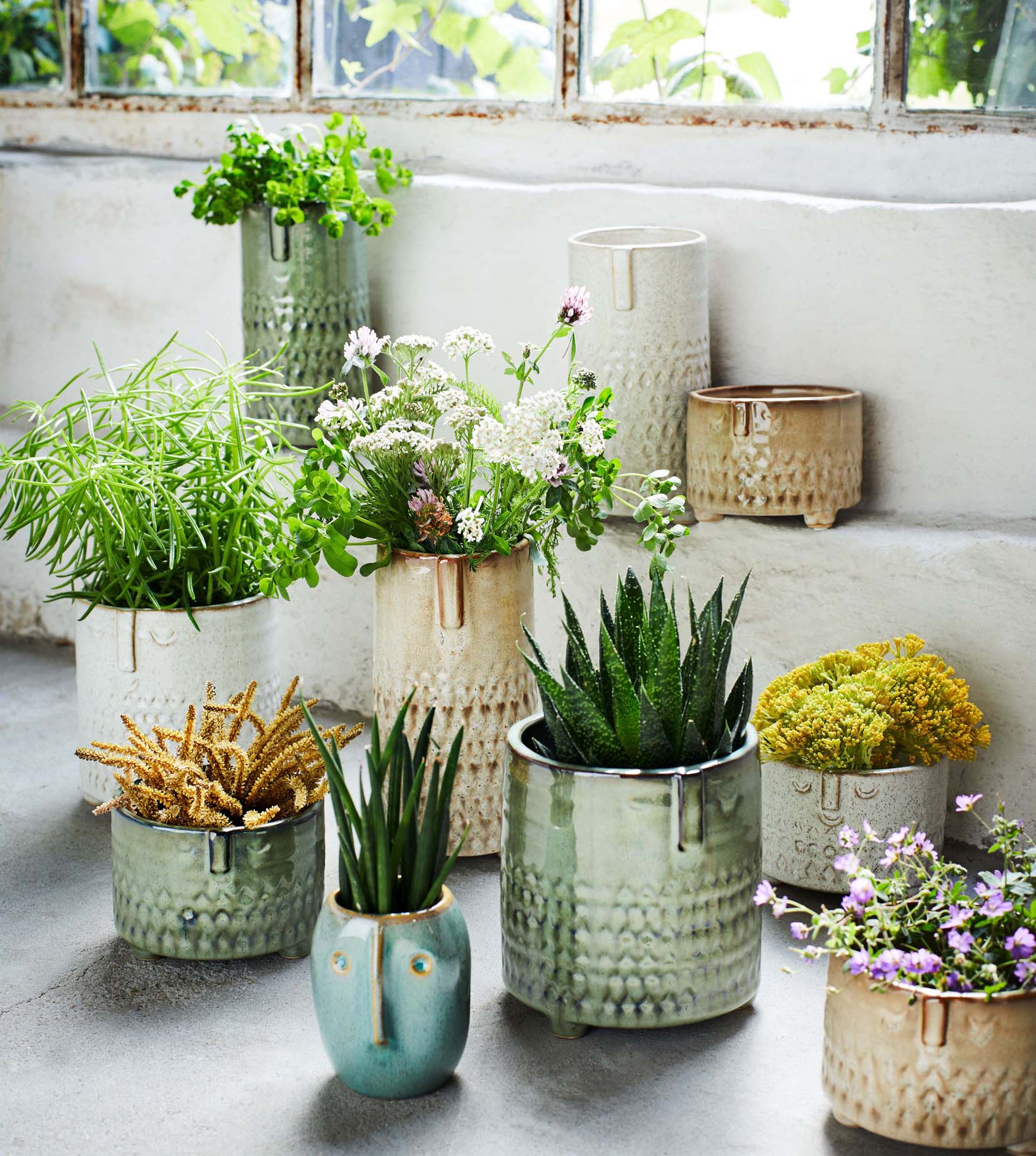 Face Imprint Plant Pots, Graham & Green