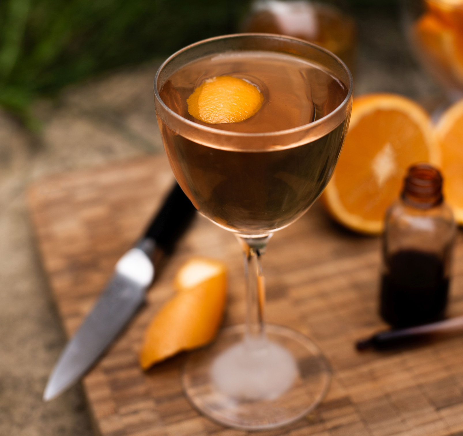 Orange martini cocktail
