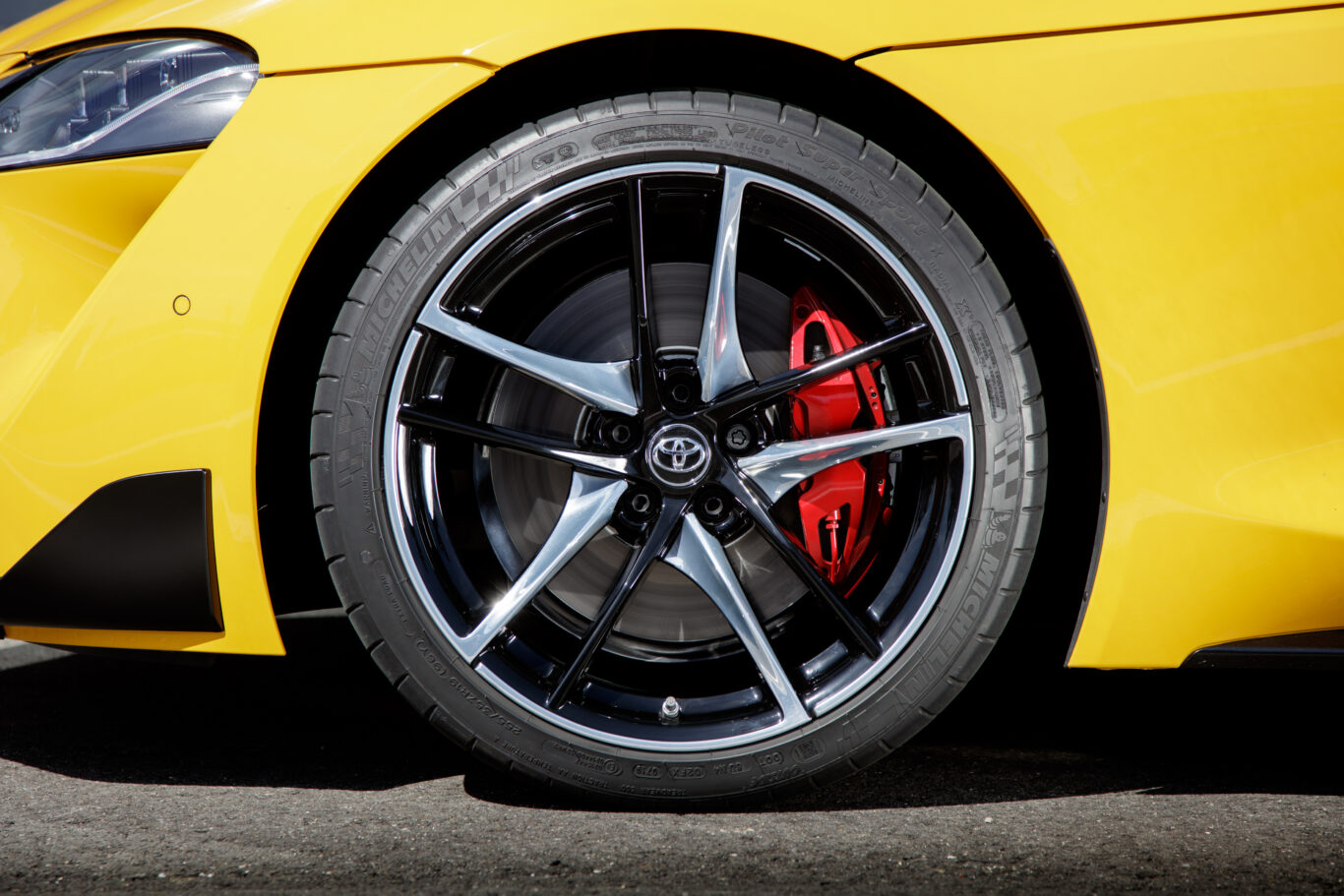 The Supra gets intricate alloy wheels