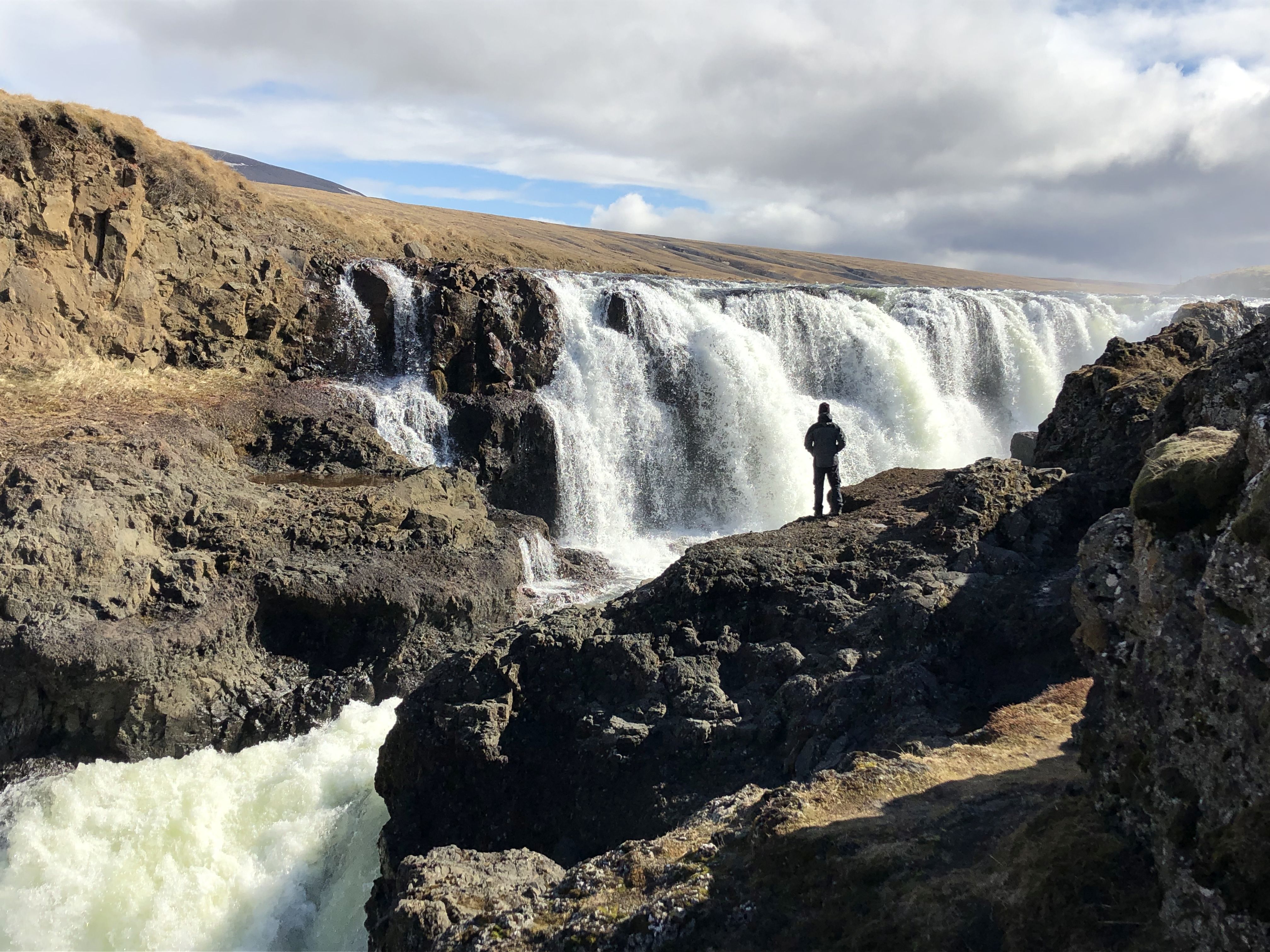 The Kolufossar waterfall (Sarah Marshall/PA)