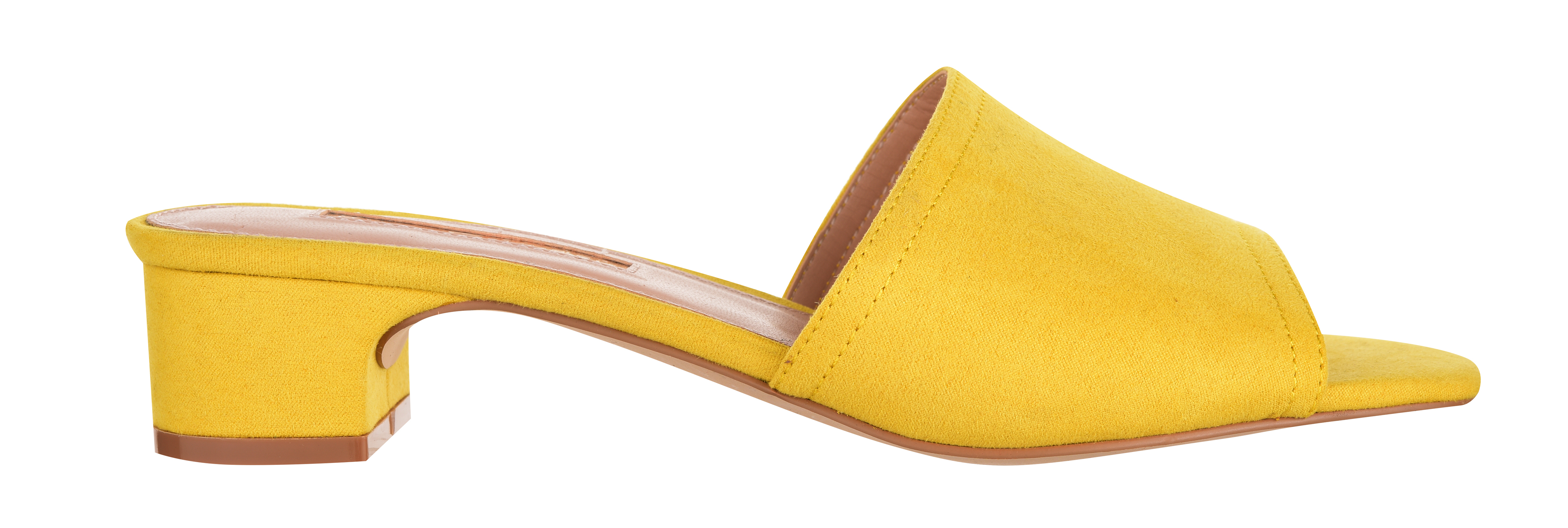Miss Selfridge Samantha Yellow Low Heel Mules