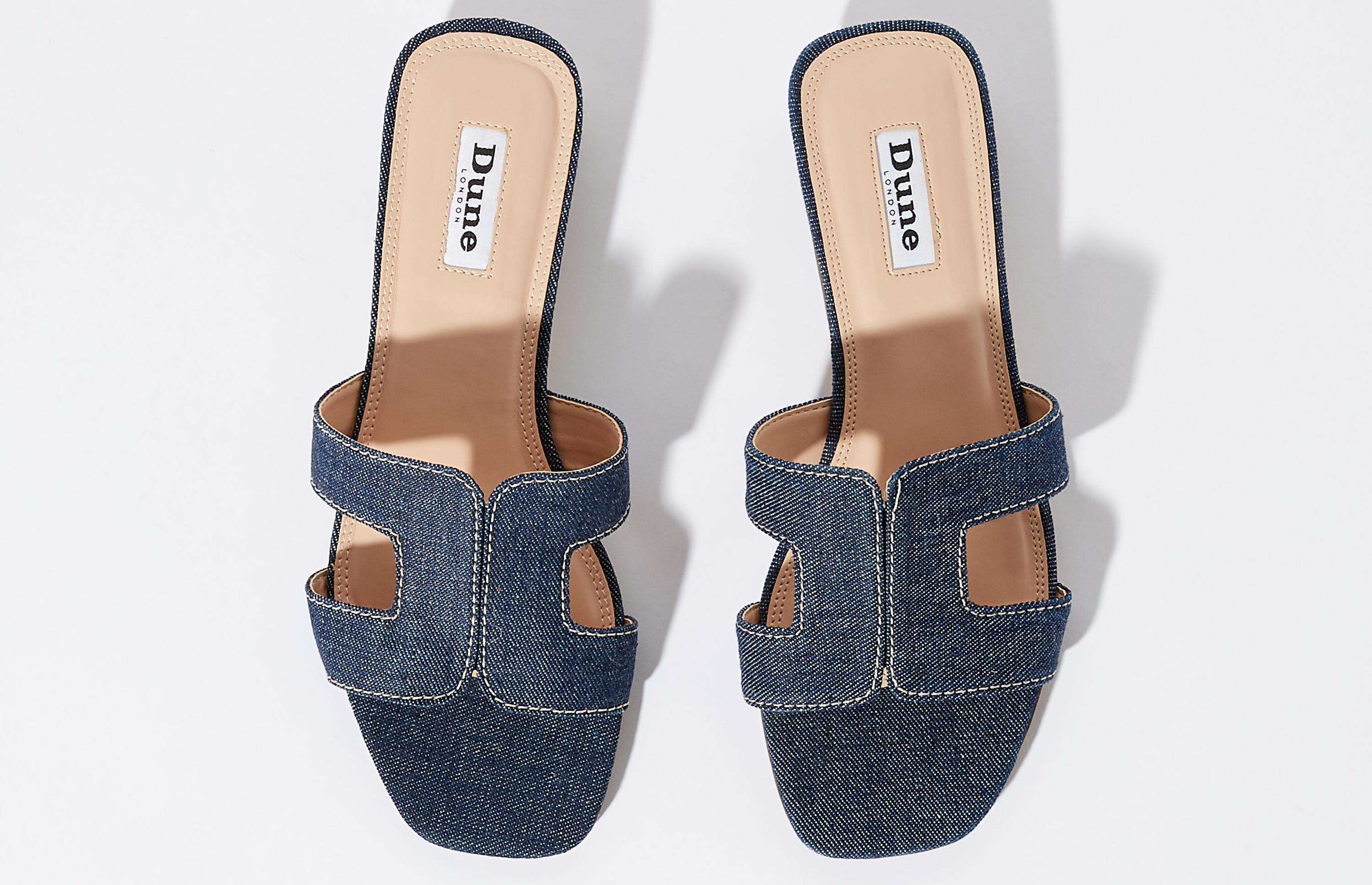 Dune Loupe Denim Smart Slider Sandal