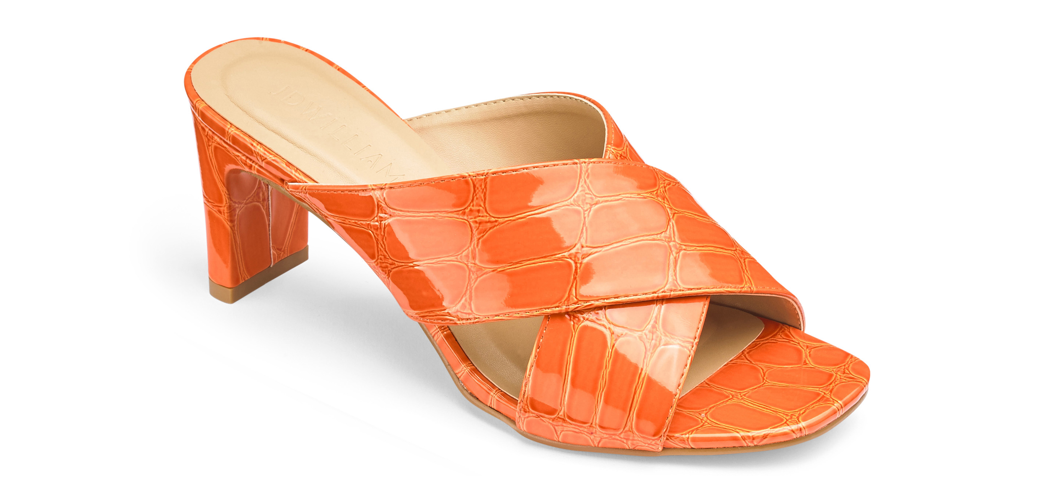 JD Williams Square Heel Crossover Mule Sandals