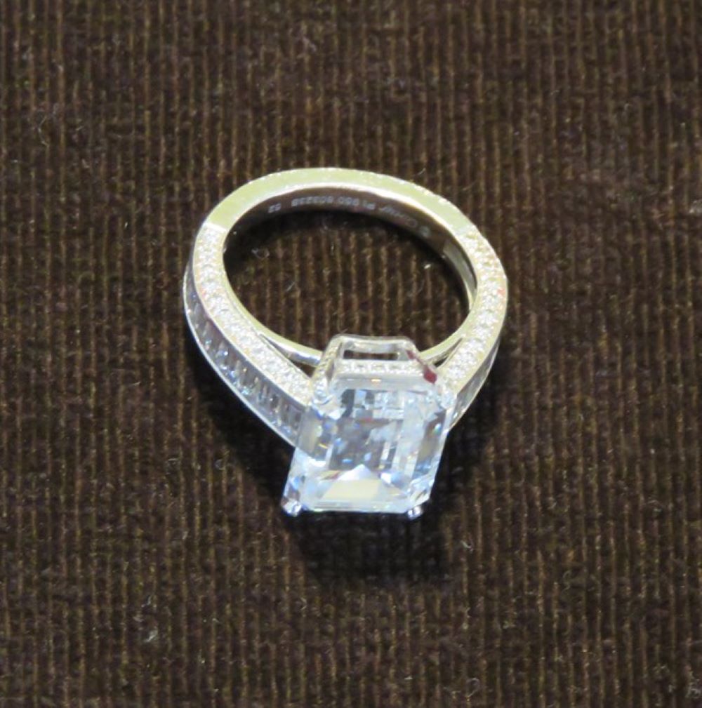 A £1.1 million Cartier diamond ring seized by the NCA