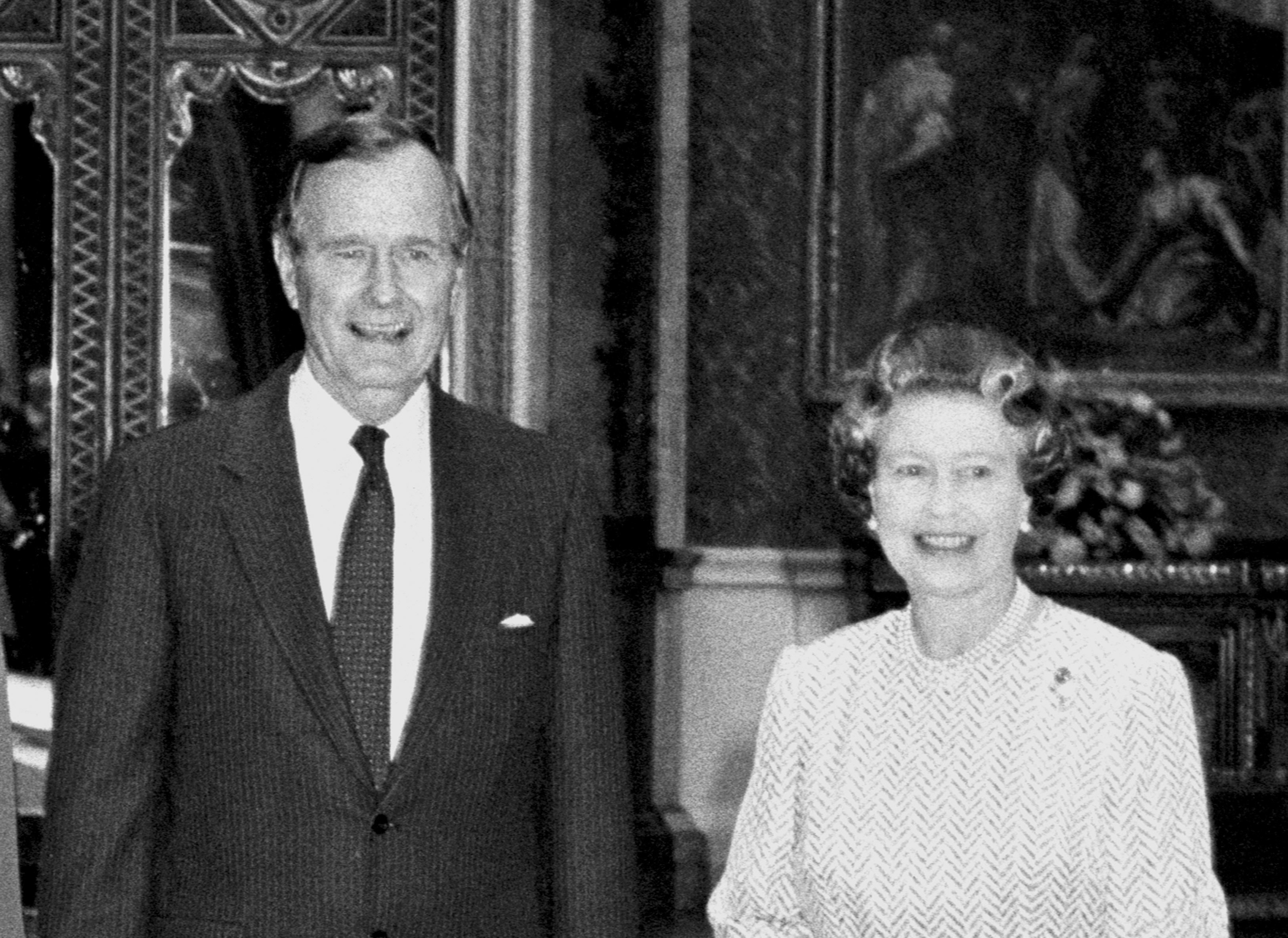 The Queen and George Bush Snr