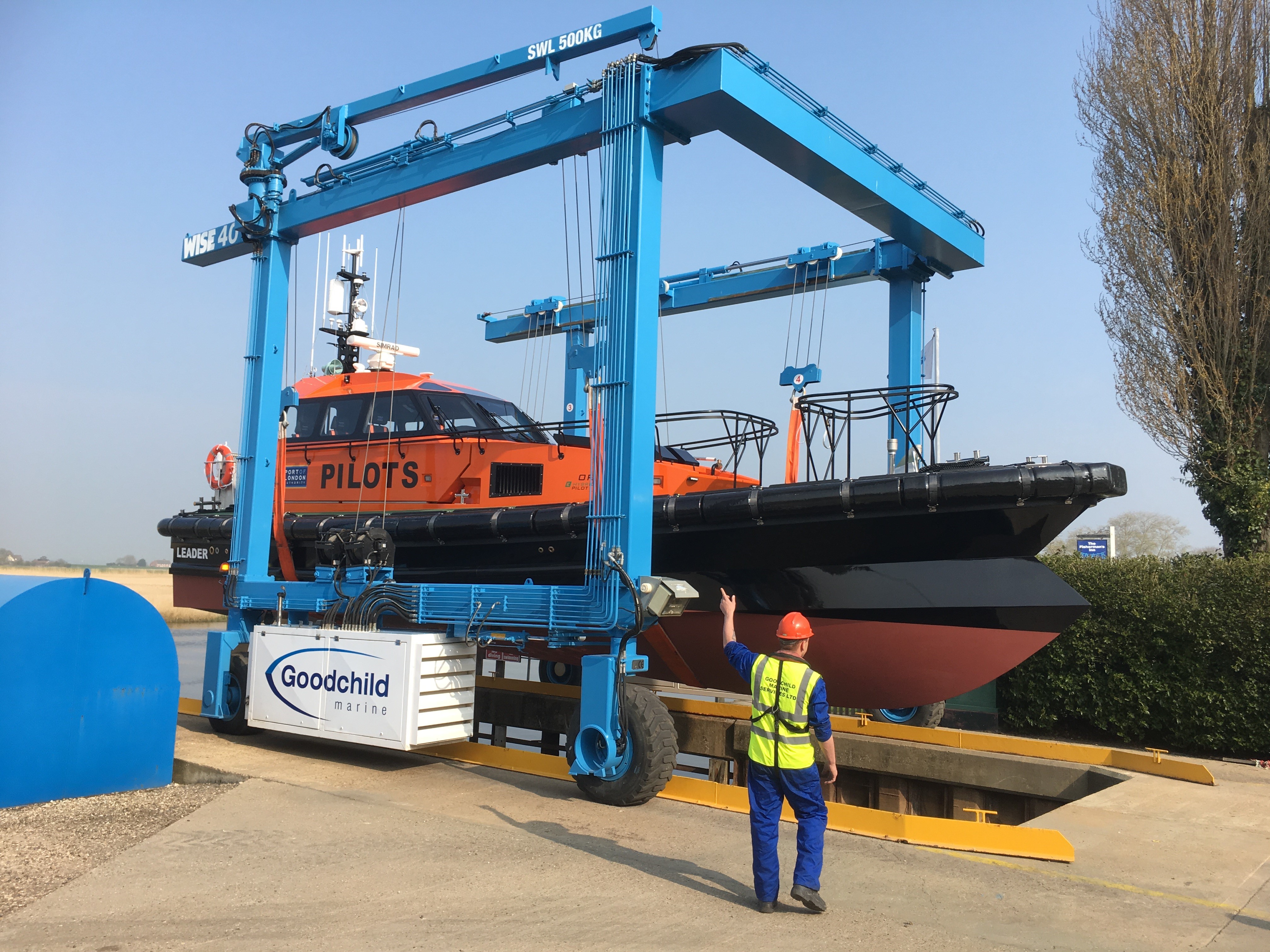 The hybrid pilot boat built for the Port of London Authority by Goodchild Marine Services in Burgh Castle, Norfolk. (Goodchild Marine Services/ PA)