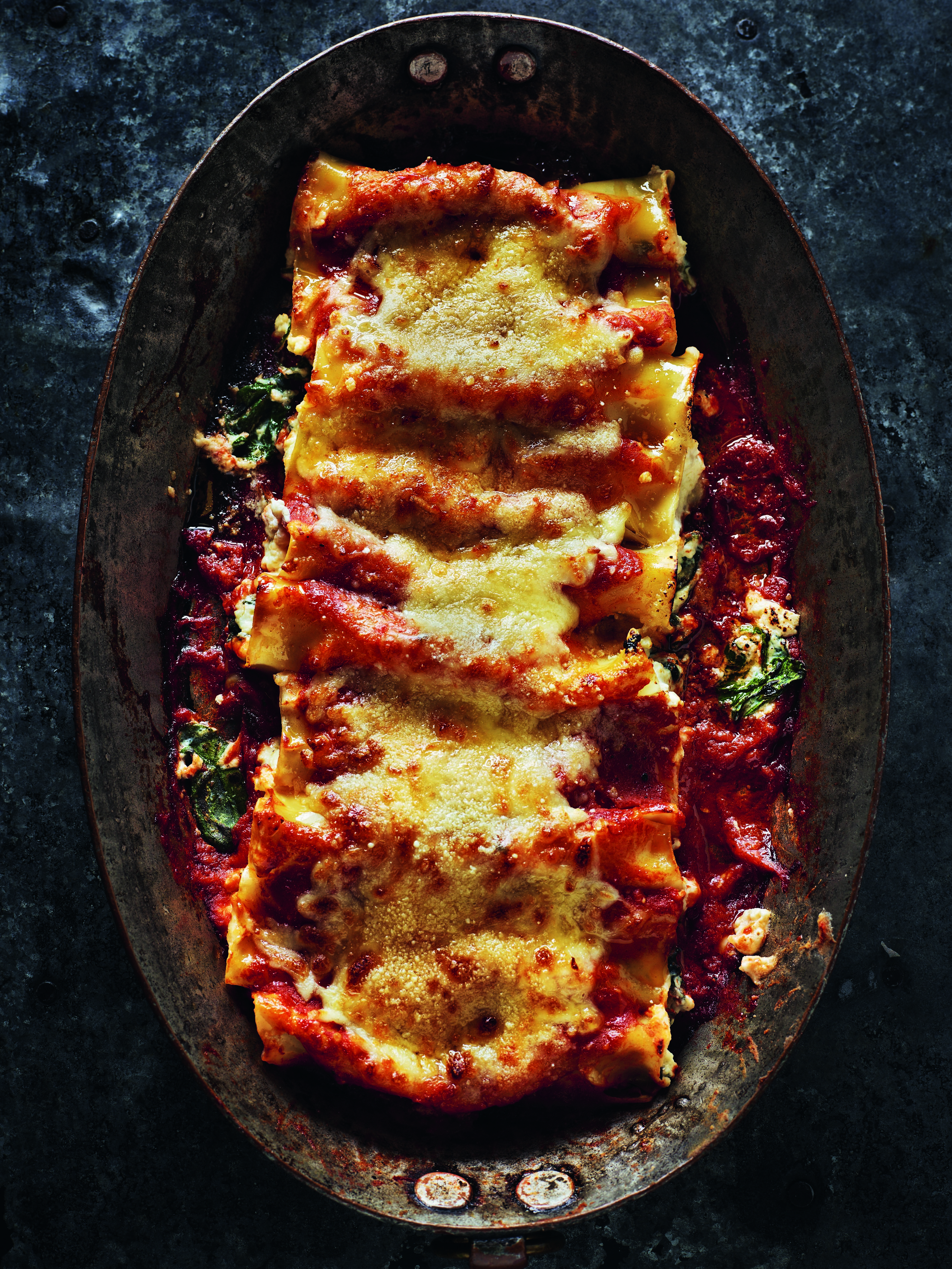 Spinach and ricotta cannelloni