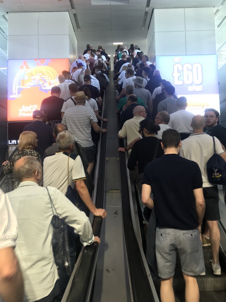 Tottenham fans on their travels on the day of Tottenham's Champions League final against Liverpool