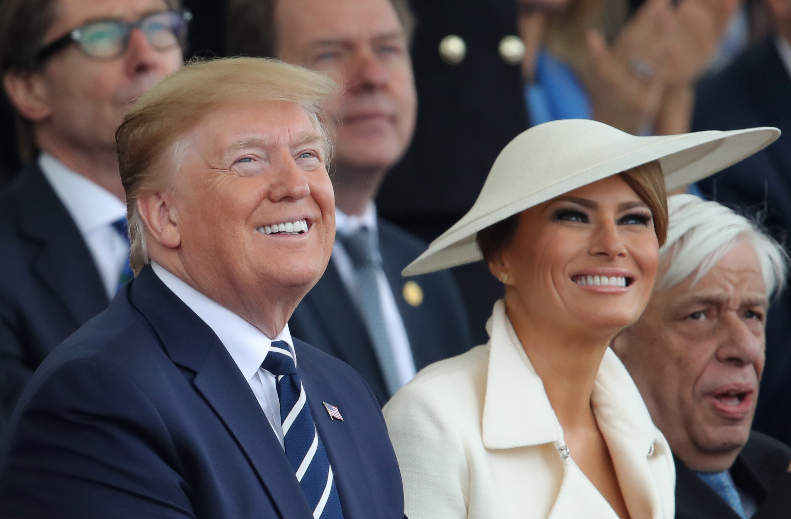 Donald and Melania Trump smiling