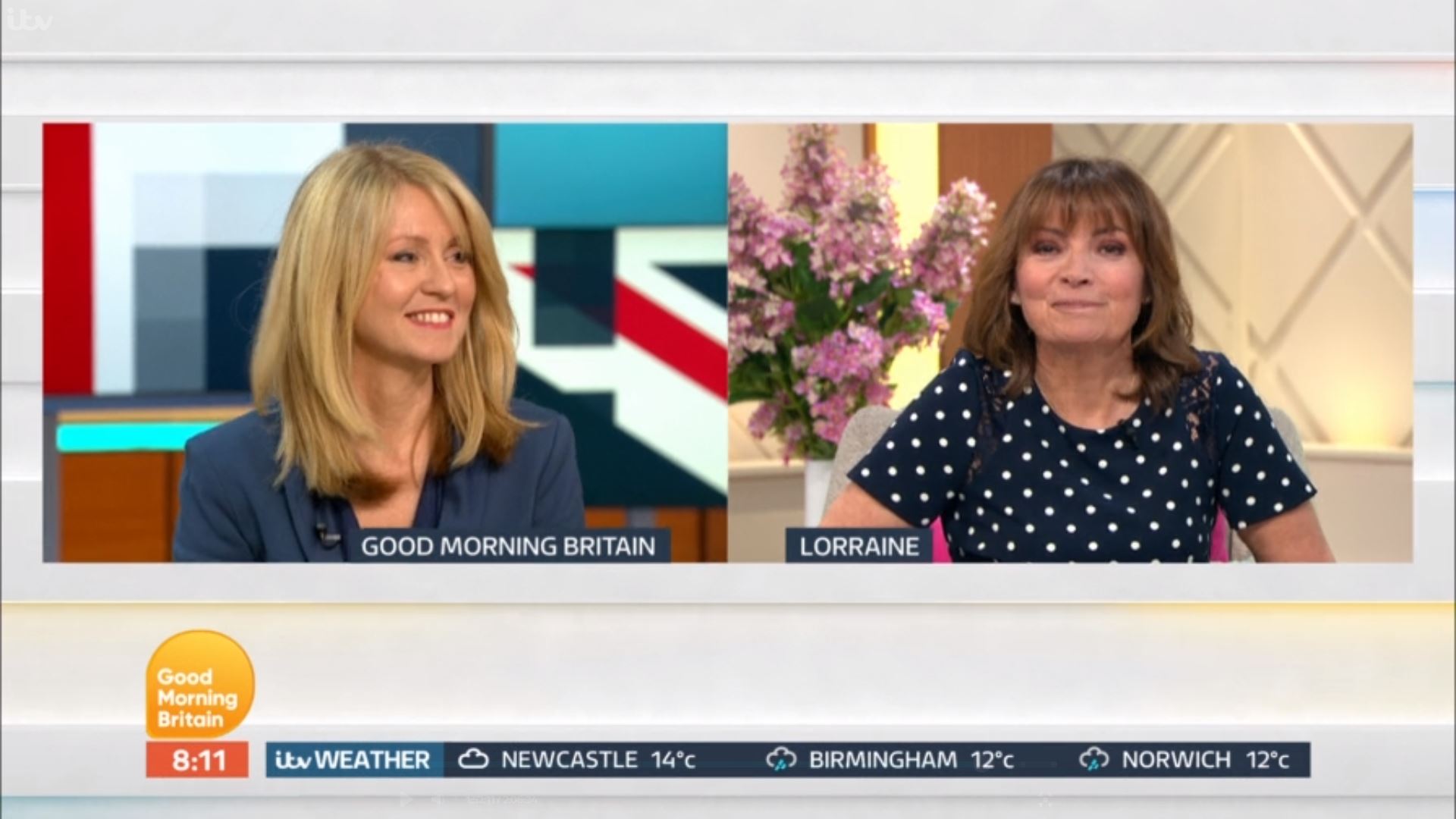 Viewers joke about awkward moment between Lorraine Kelly and Esther McVey