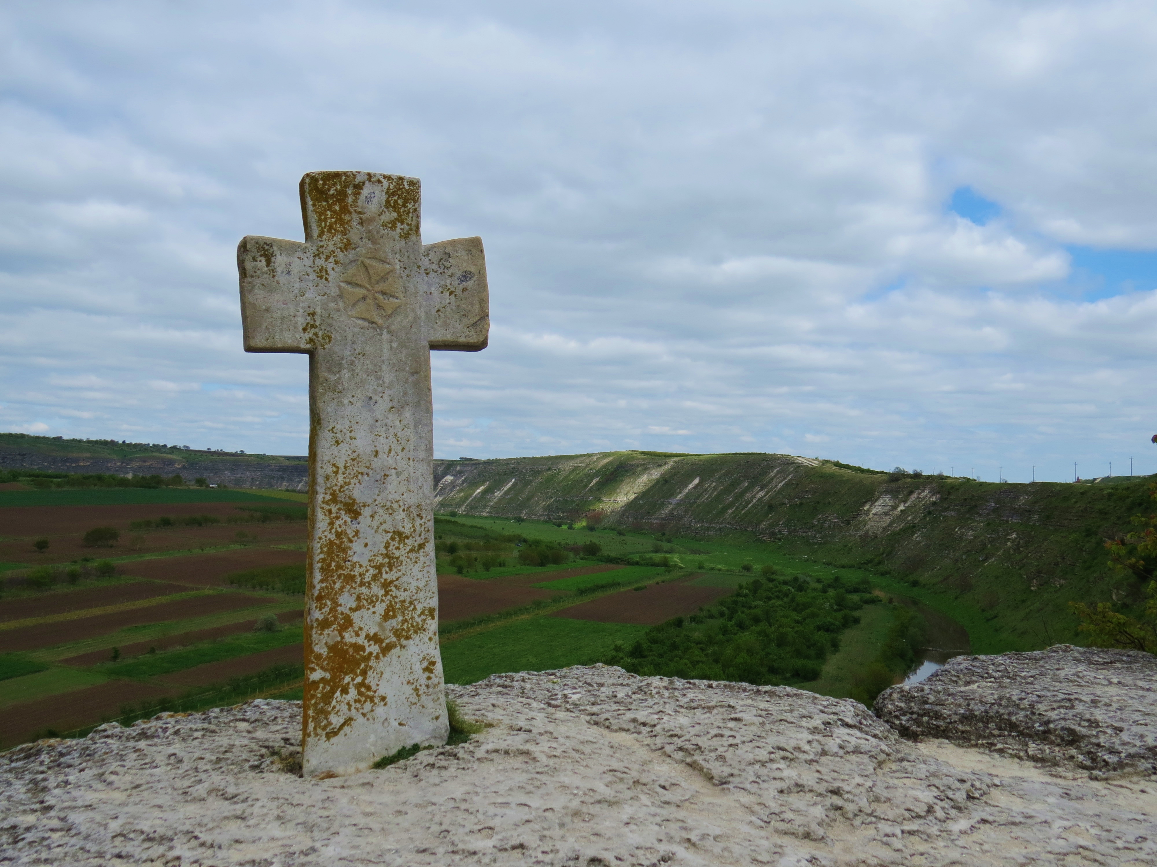 A cross atop the Orhei Vechi Monastery in Moldova