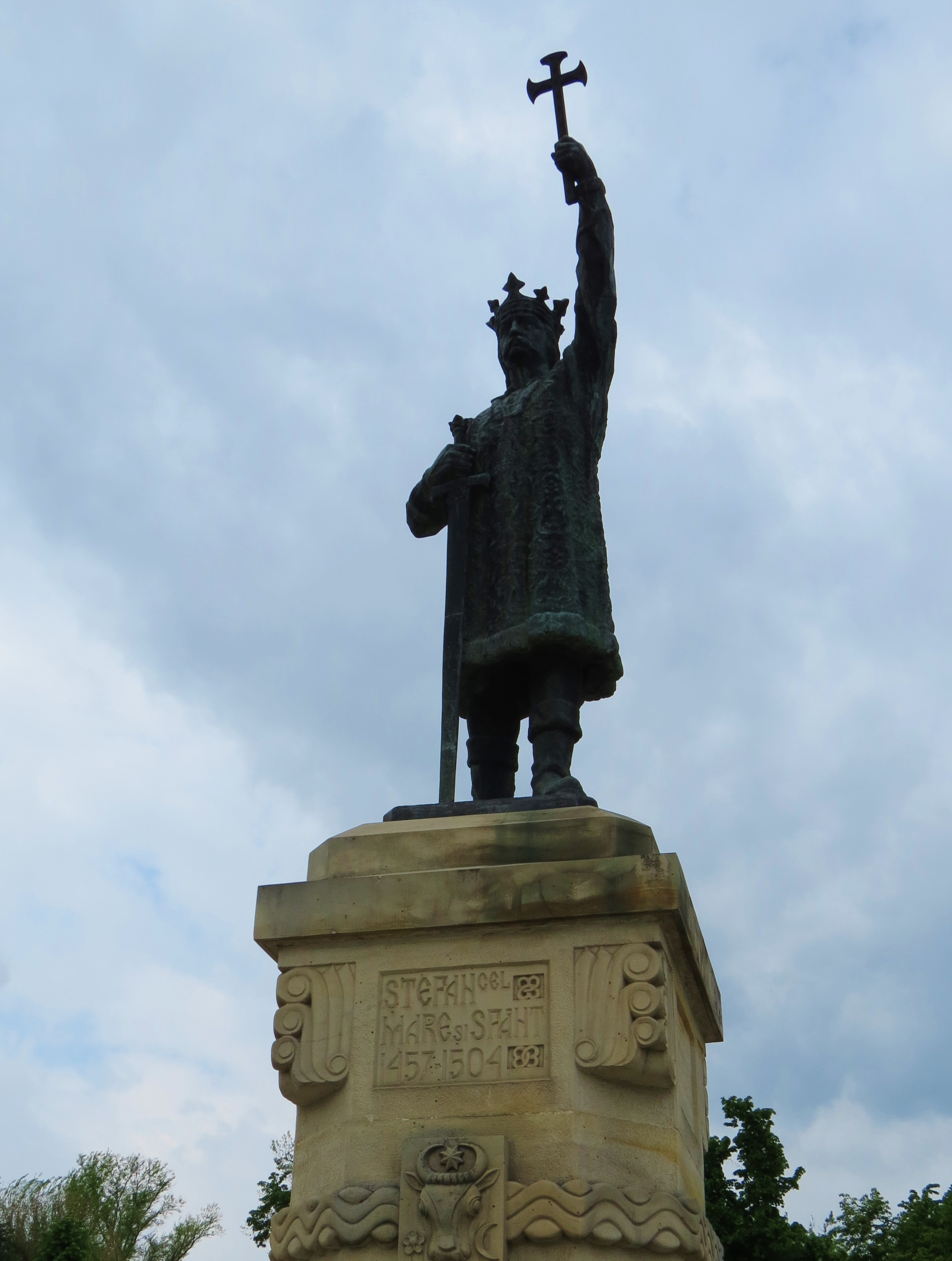 Stephen the Great statue by his namesake park in Chisinau, Moldova (Harriet Line/PA)