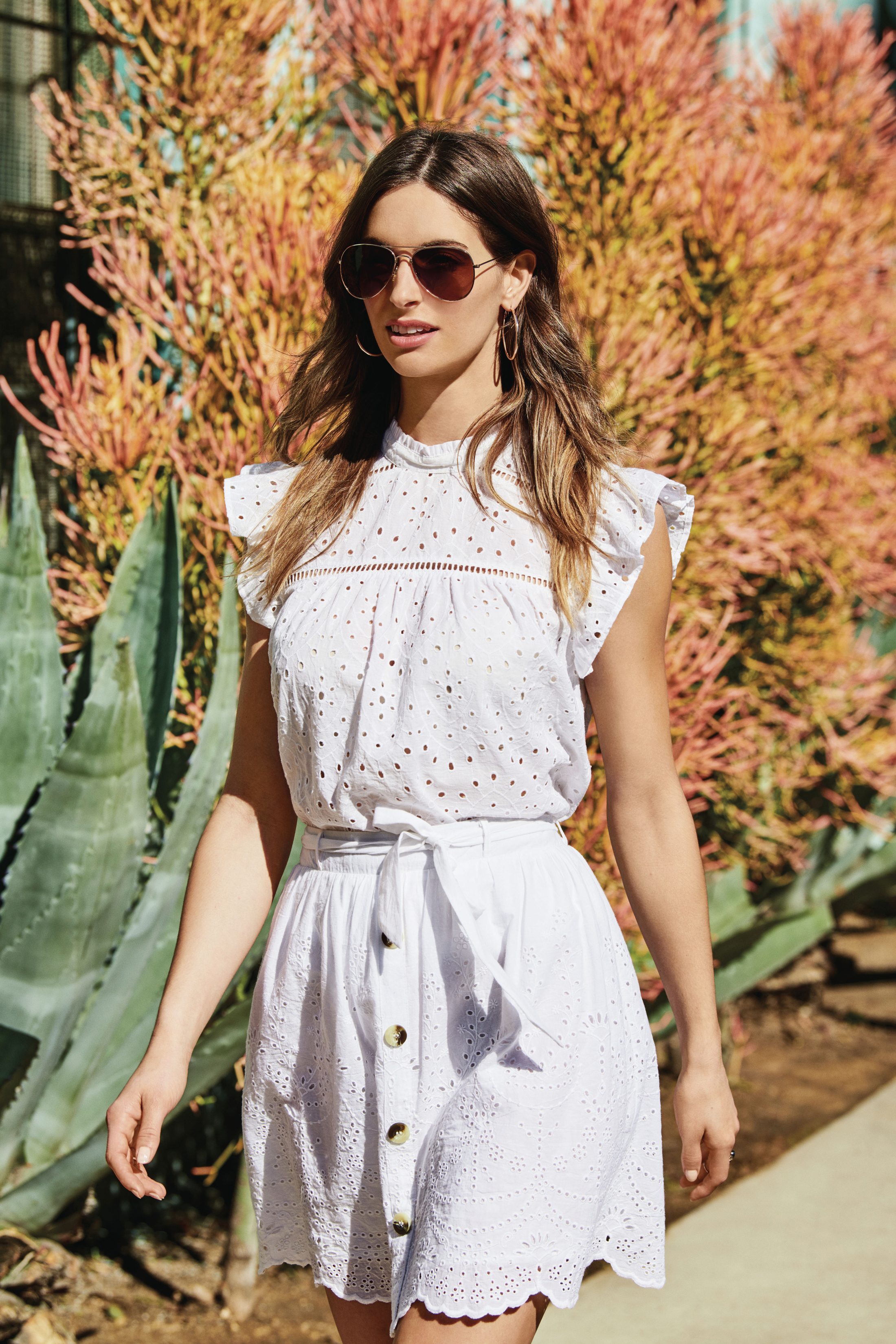 Dorothy Perkins Ivory Broderie Top, White Ivory Broderie Skirt