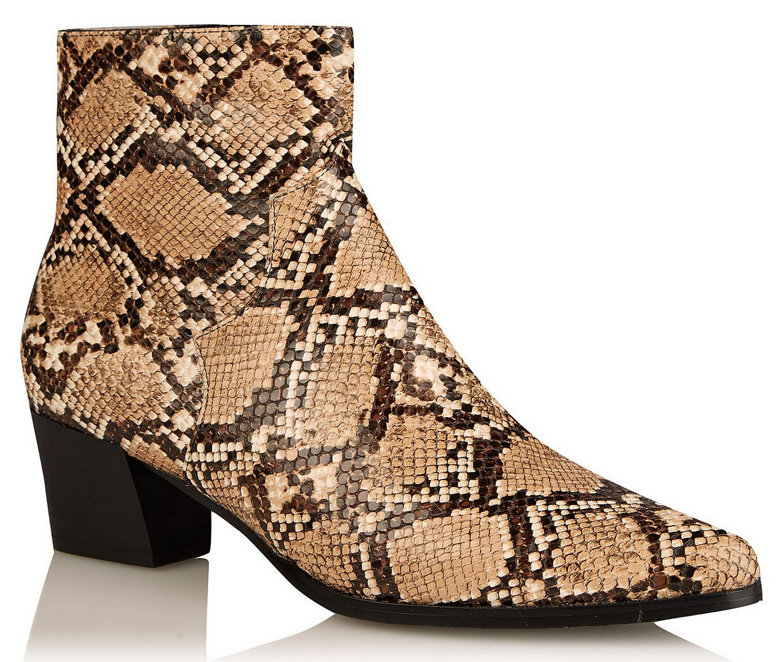 George at Asda Snakeskin Print Textured Western Boots