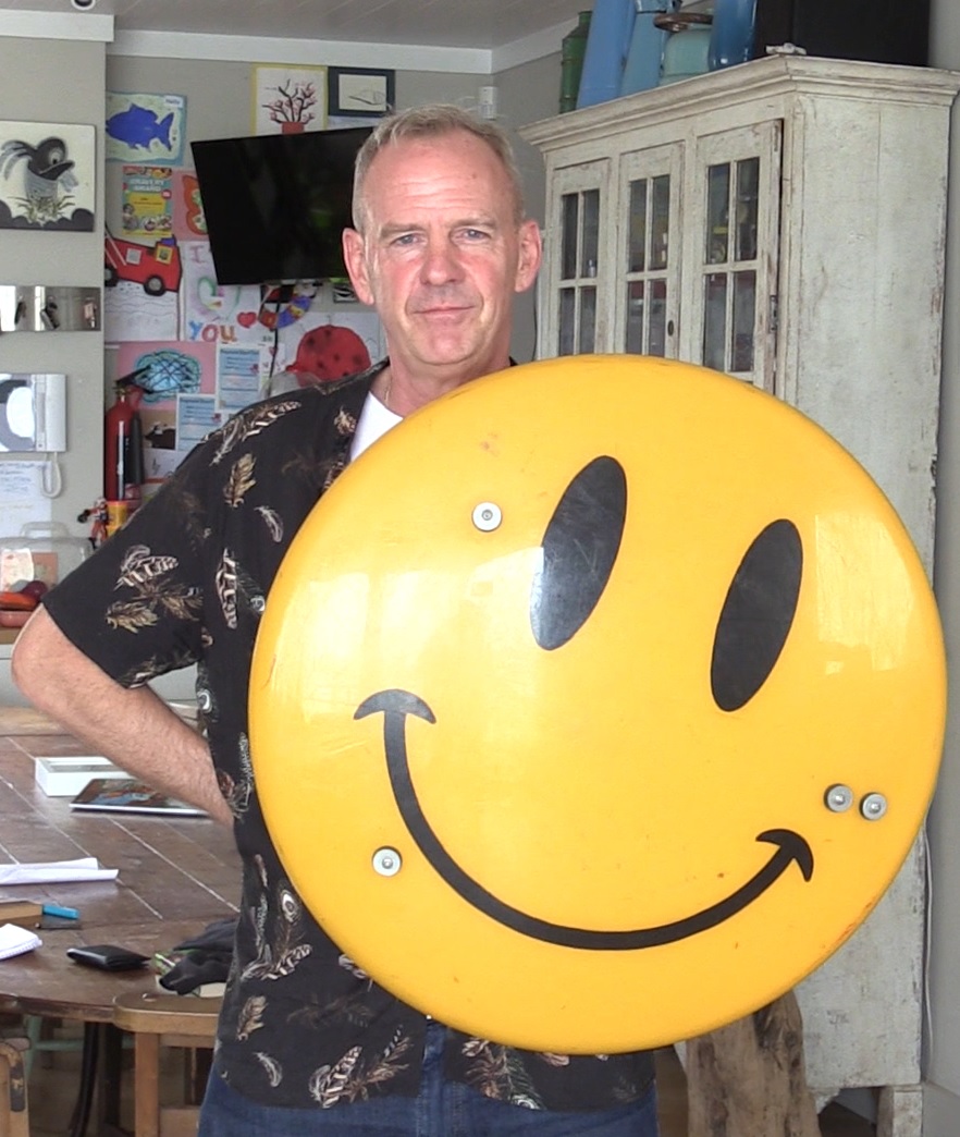 Cook with a Smiley shield by artist Jimmy Cauty (Flora Thompson/PA)