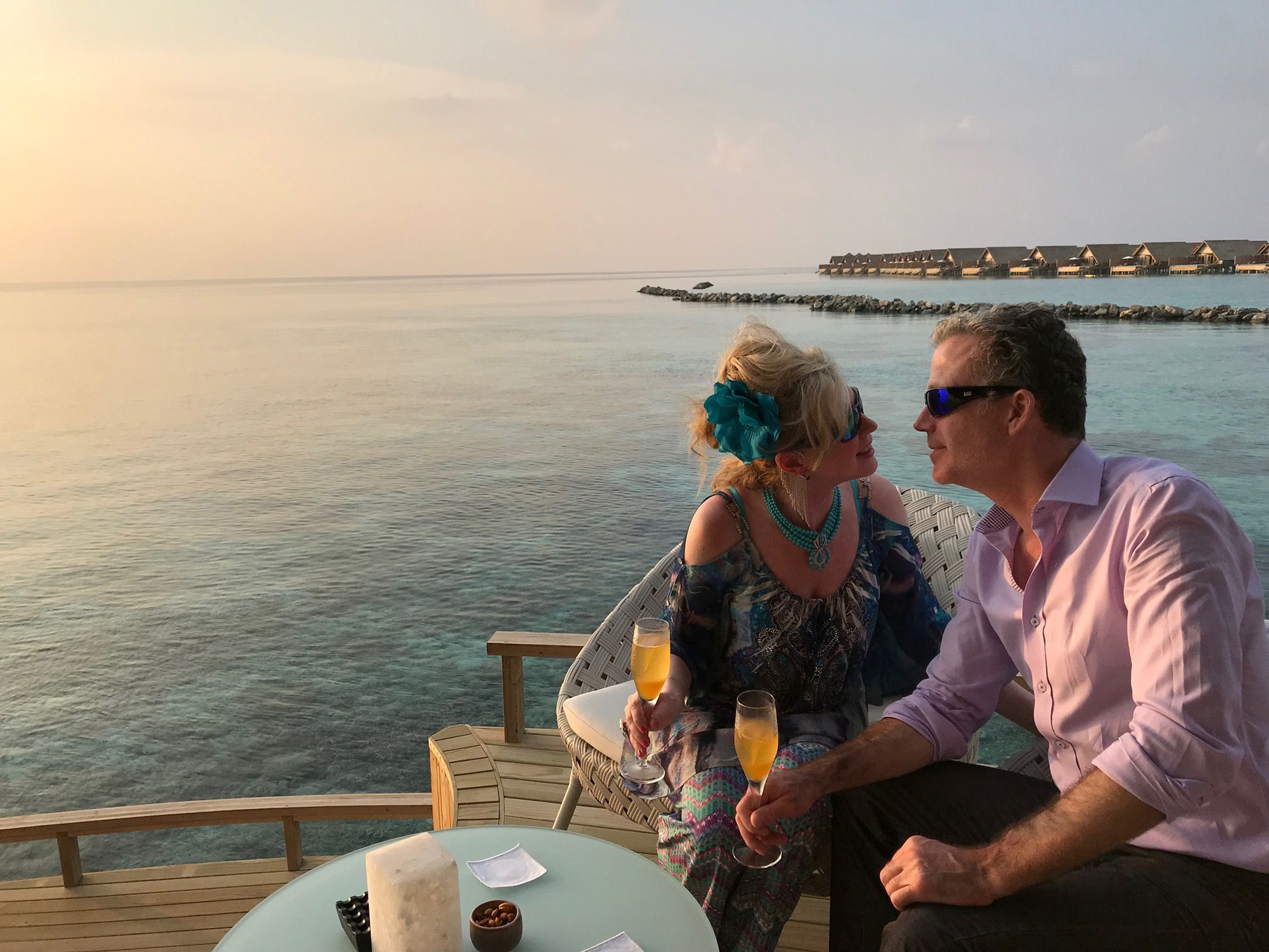 Sam & Giles in Boli Bar, adjacent to Eclipse, Maarufushi, Maldives