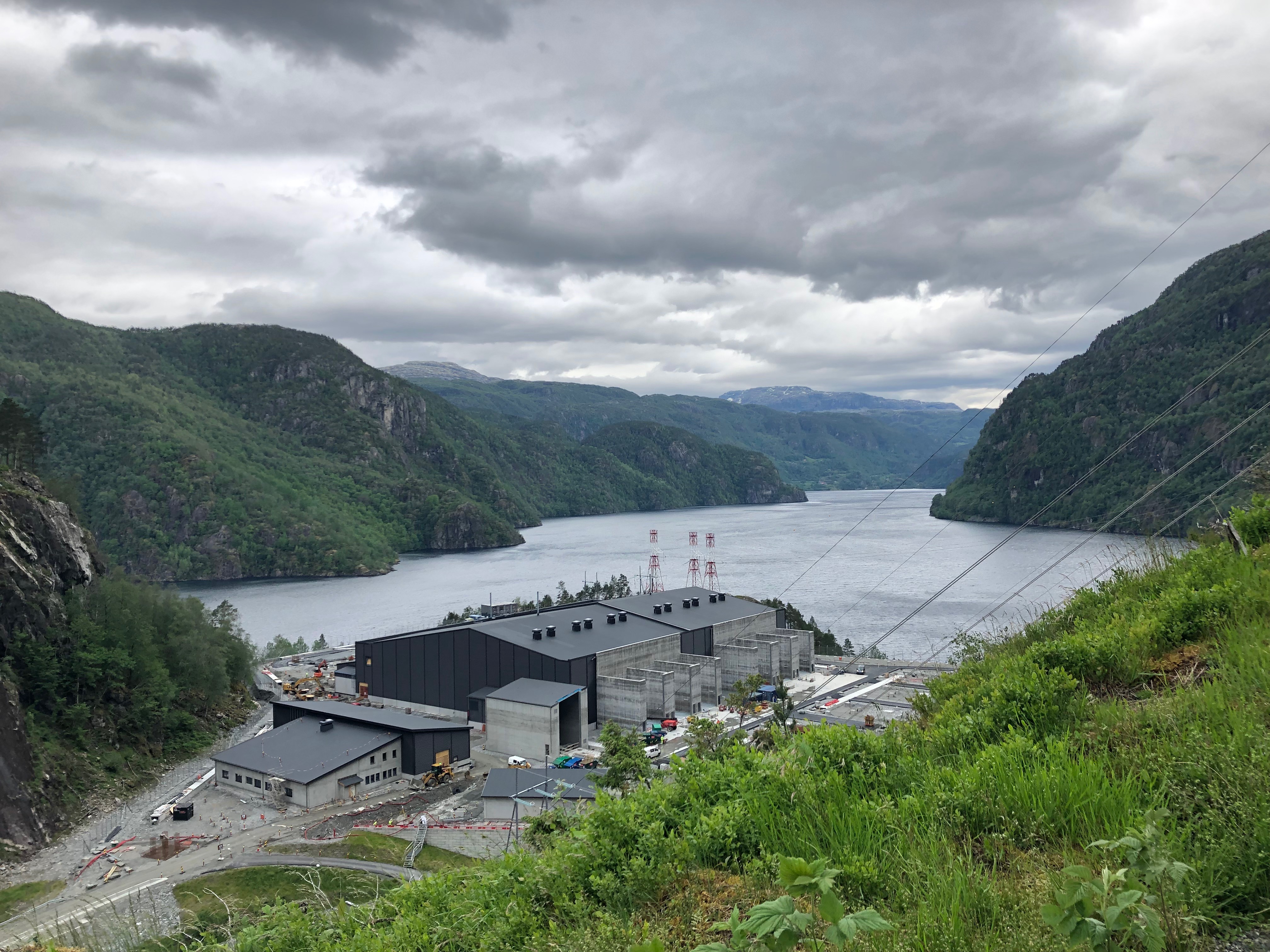 A converter power station is being built to help transmit electricity from Norway's hydropower to the British grid (Emily Beament/PA)