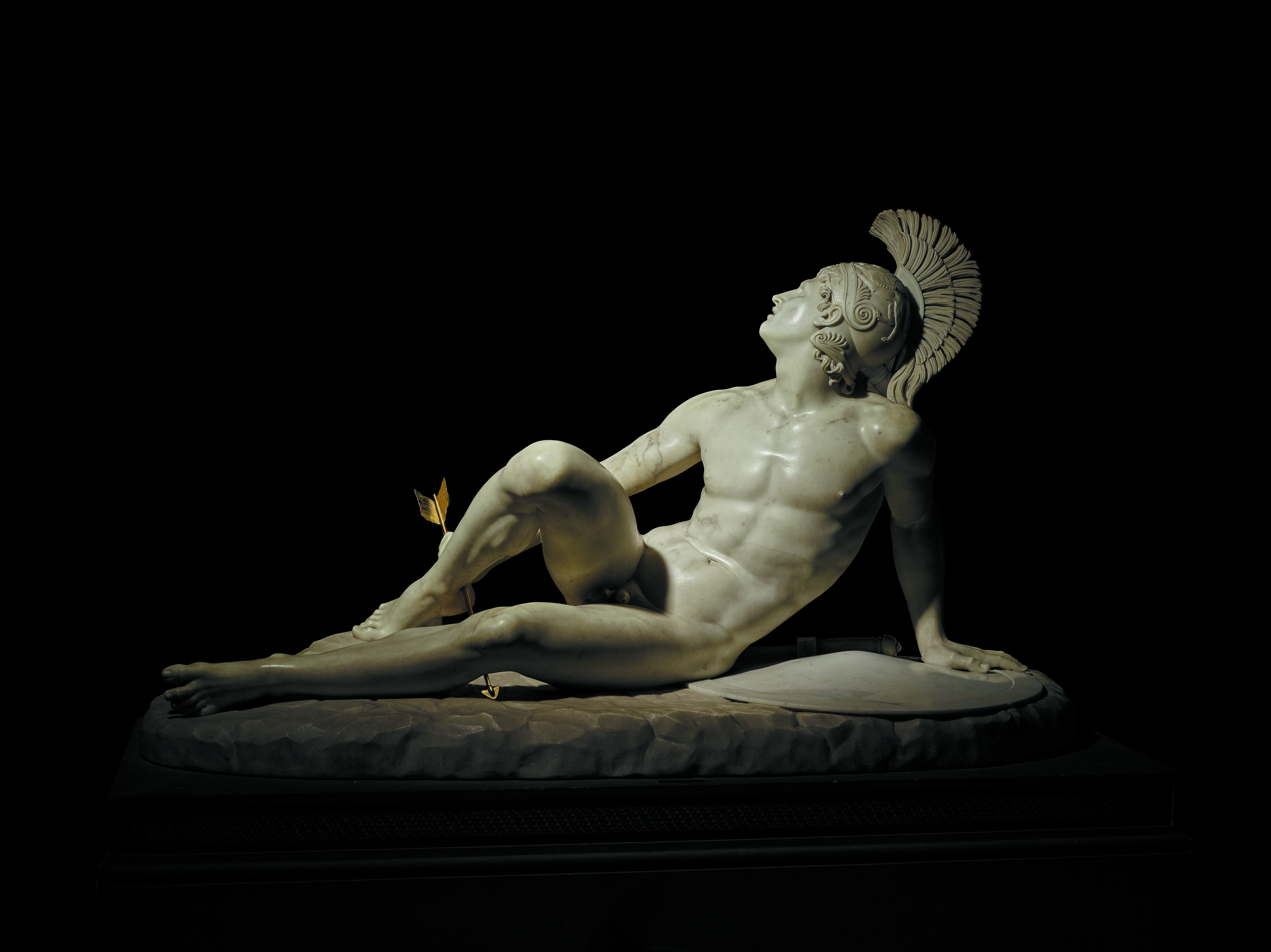 Filippo Albacini (1777-1858), The Wounded Achilles, 1825, marble, Chatsworth House