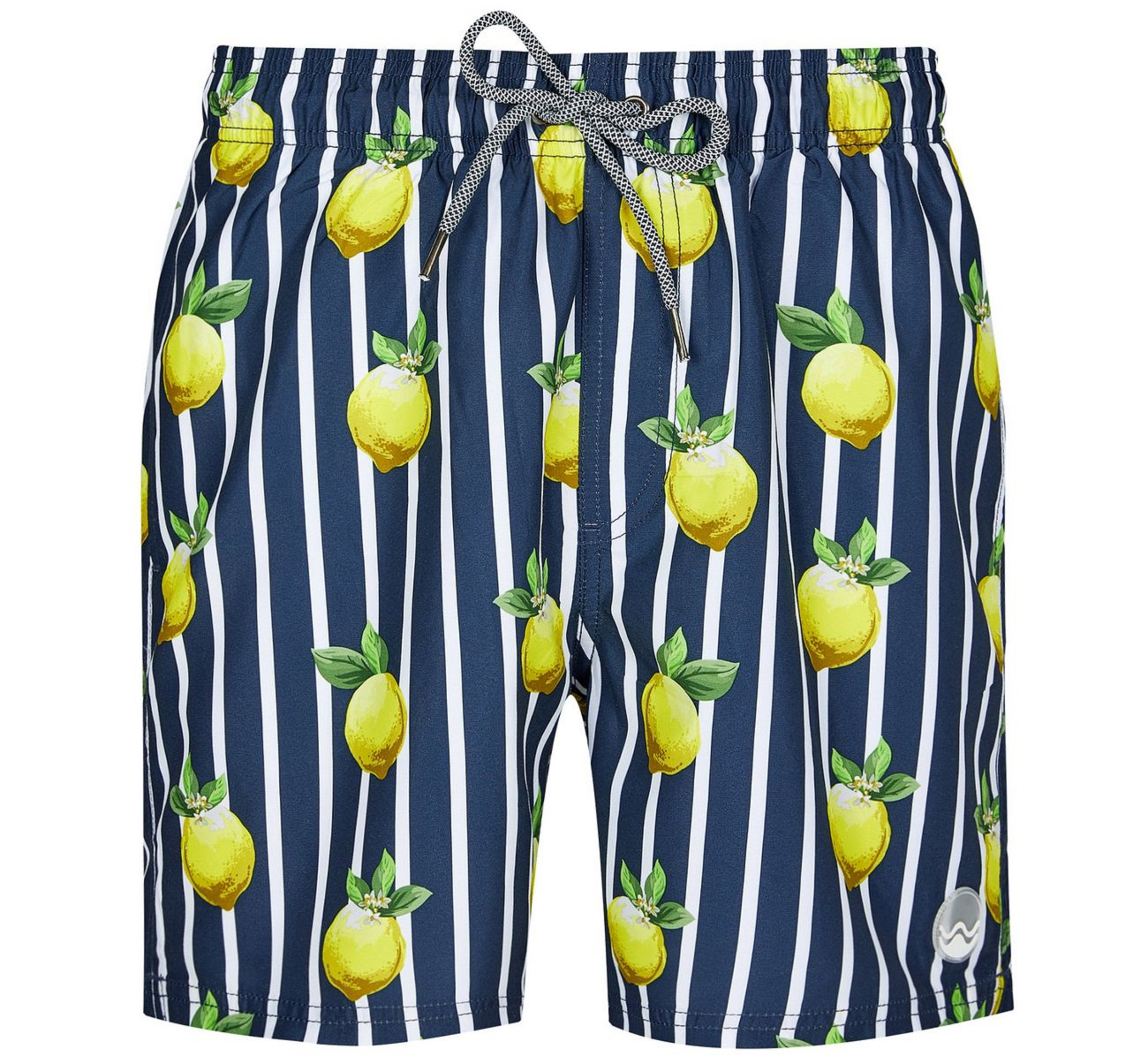 Burton Lemon Stripe Print Swim Shorts