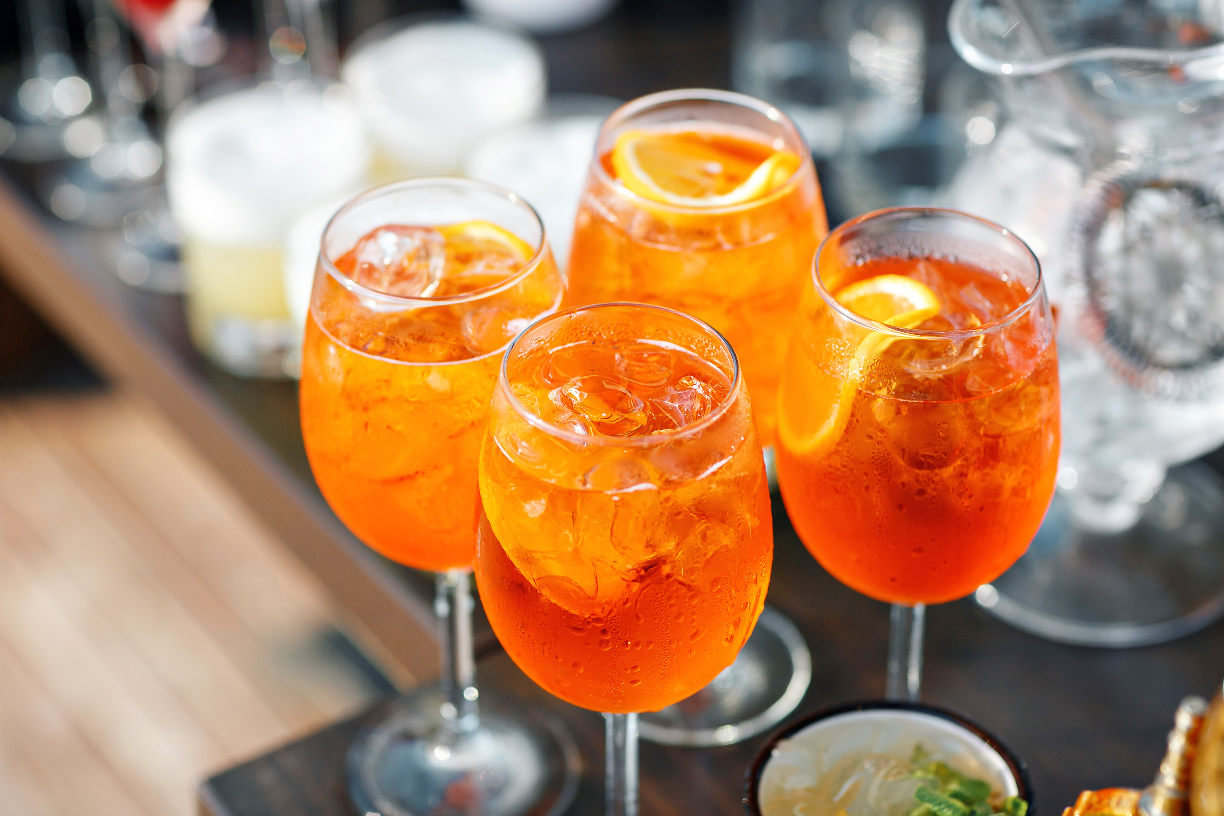 Aperol spritzes