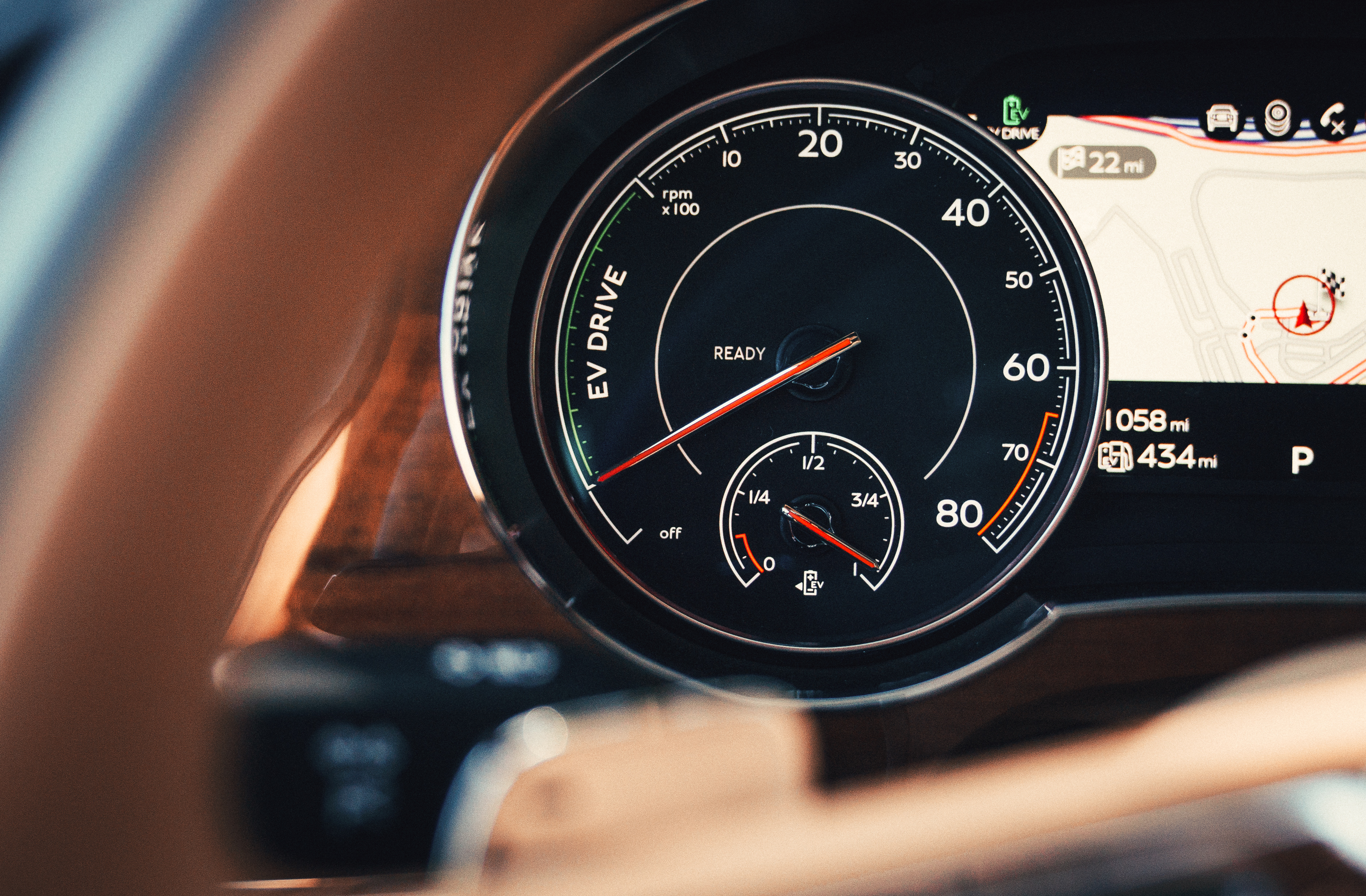 Unique hybrid-related dials are fitted to the Bentayga
