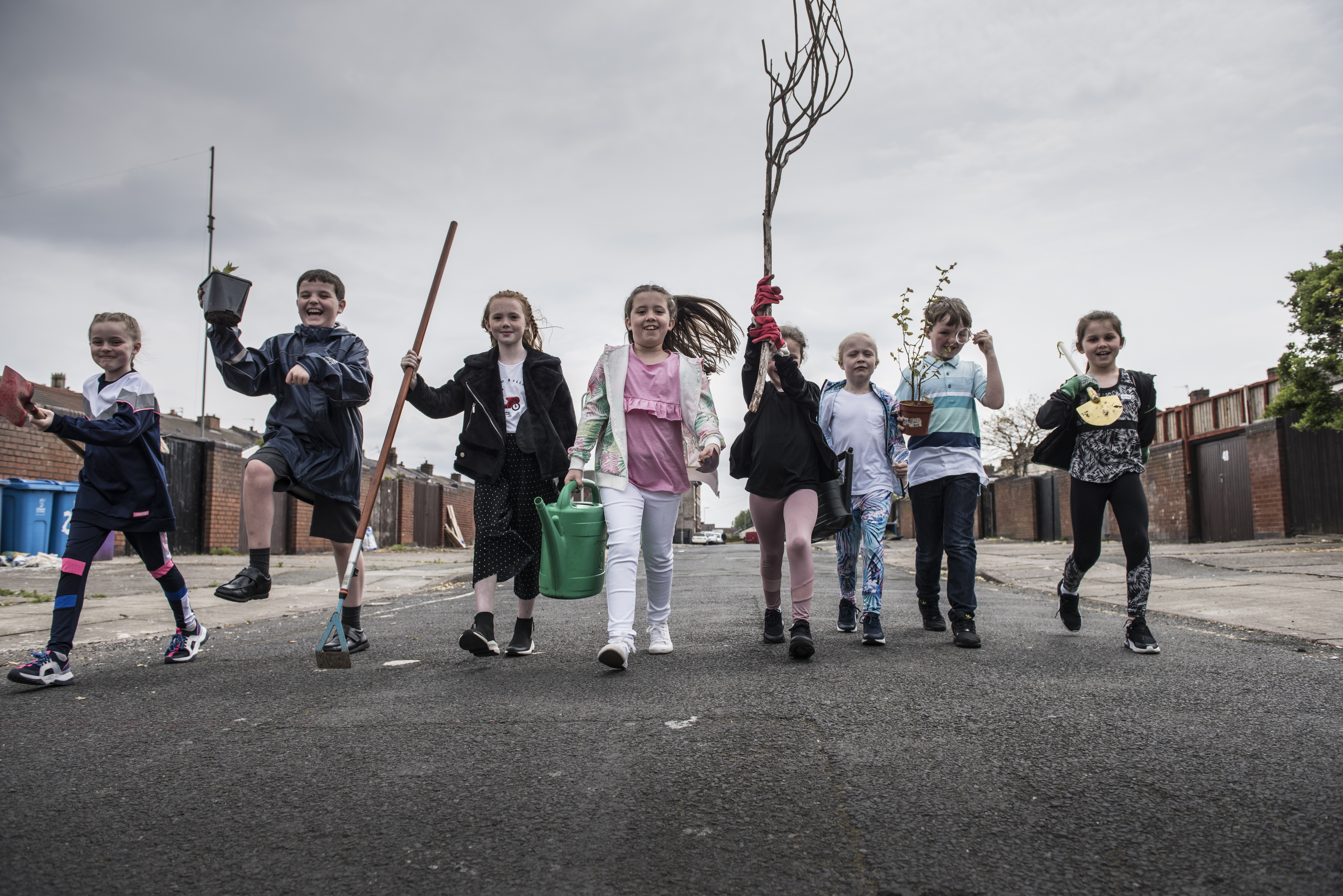 Youngsters taking part in the Backyard Nature campaign
