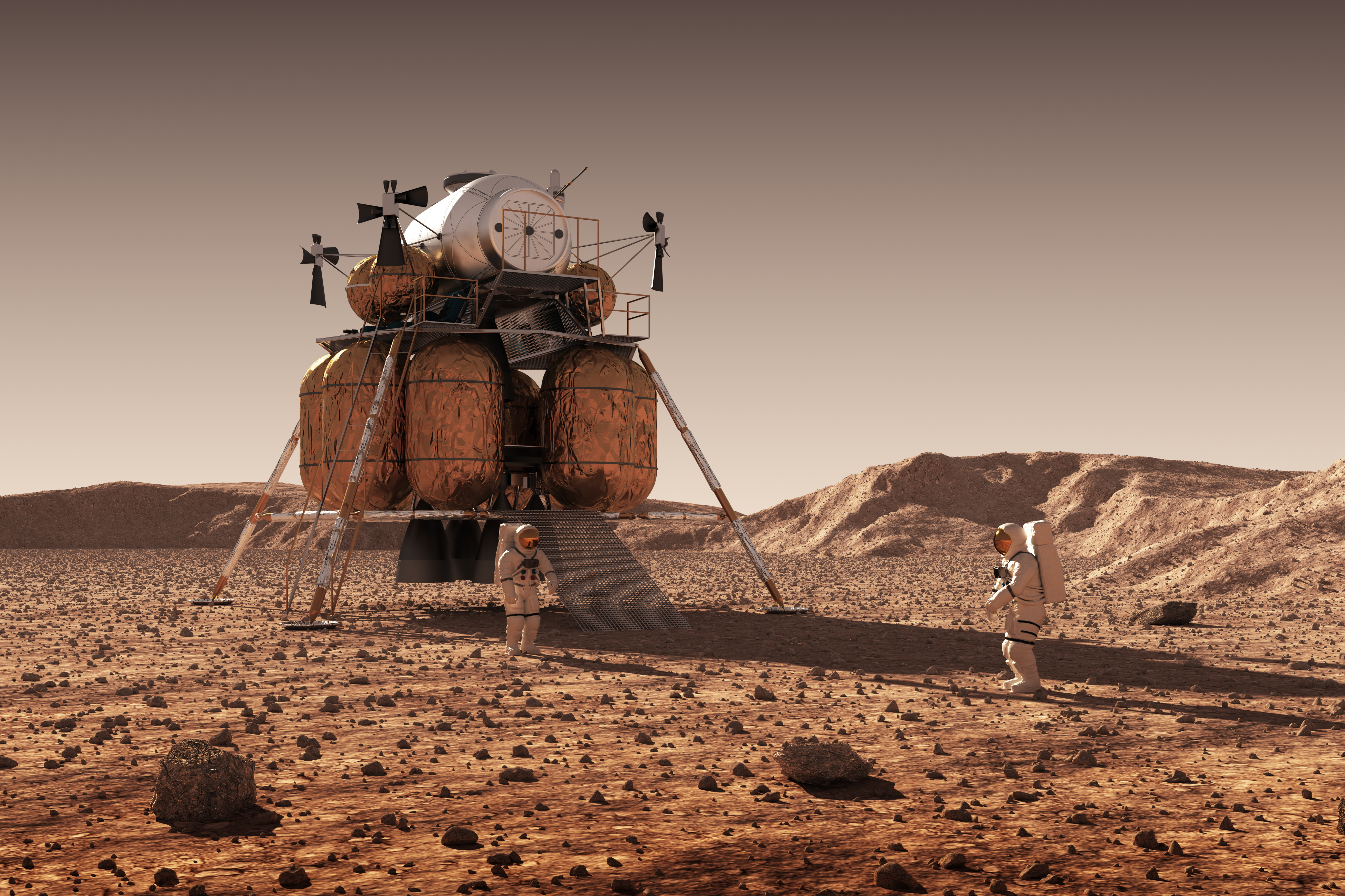 Artist's impression of a Mars menu