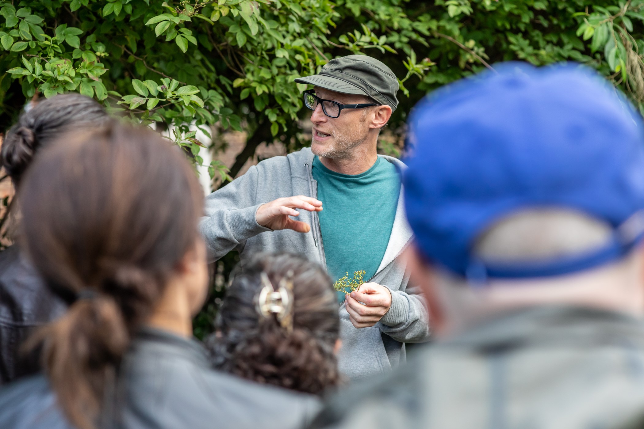 John Rensten leading a guided foraging tour