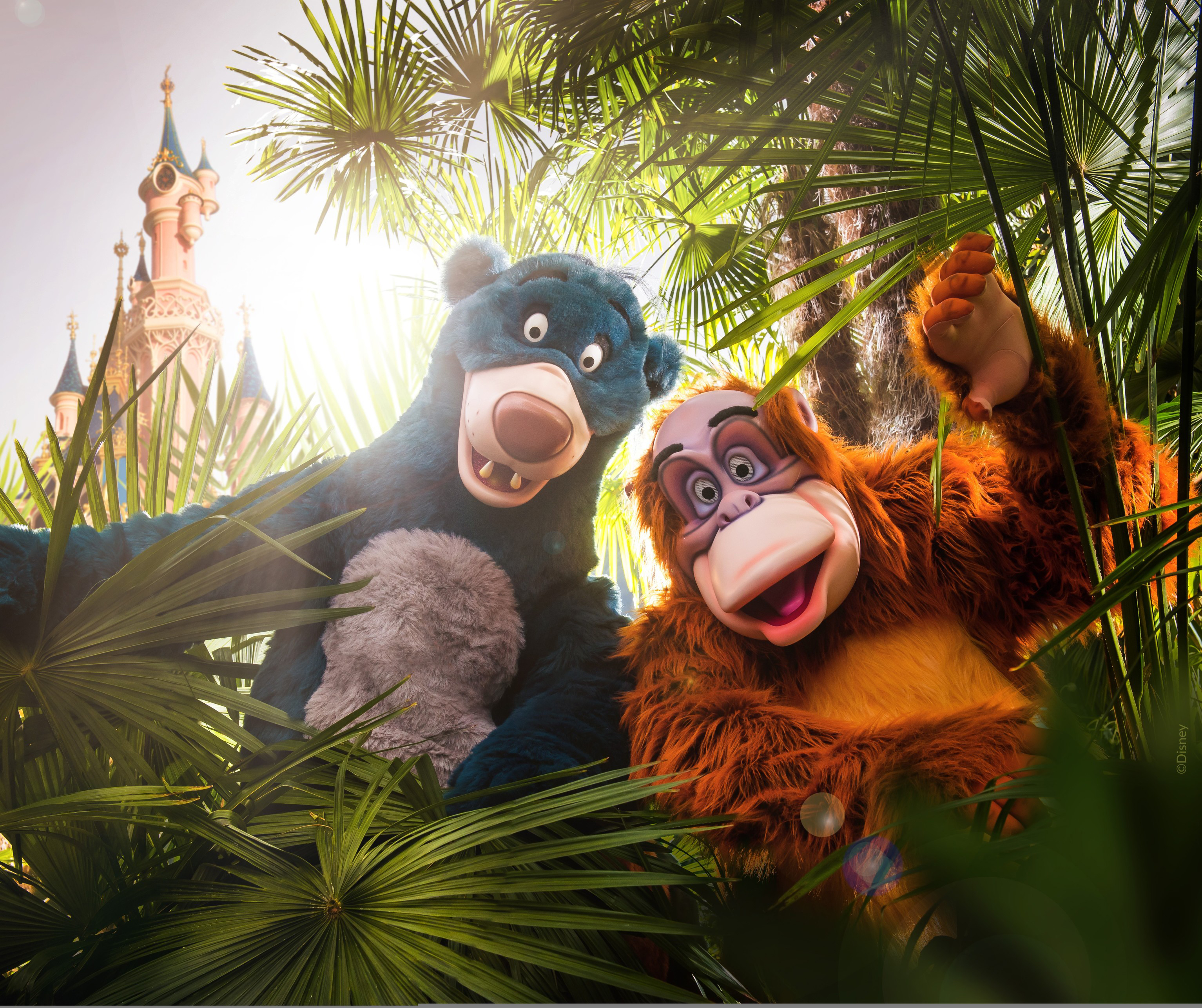 Baloo and King Louie welcome visitors to The Lion King & Jungle Festival at Disneyland Paris (Disney/PA)