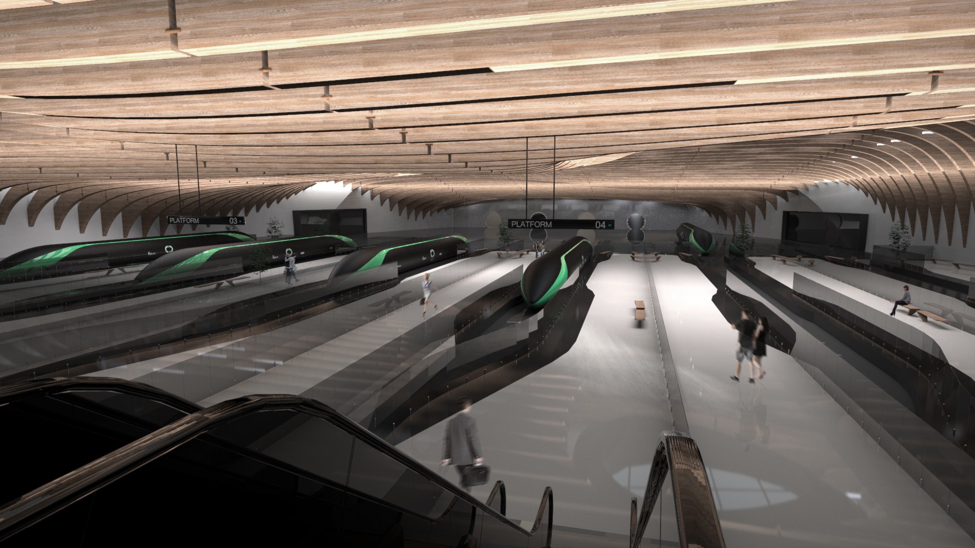 Concept for a Hyperloop station