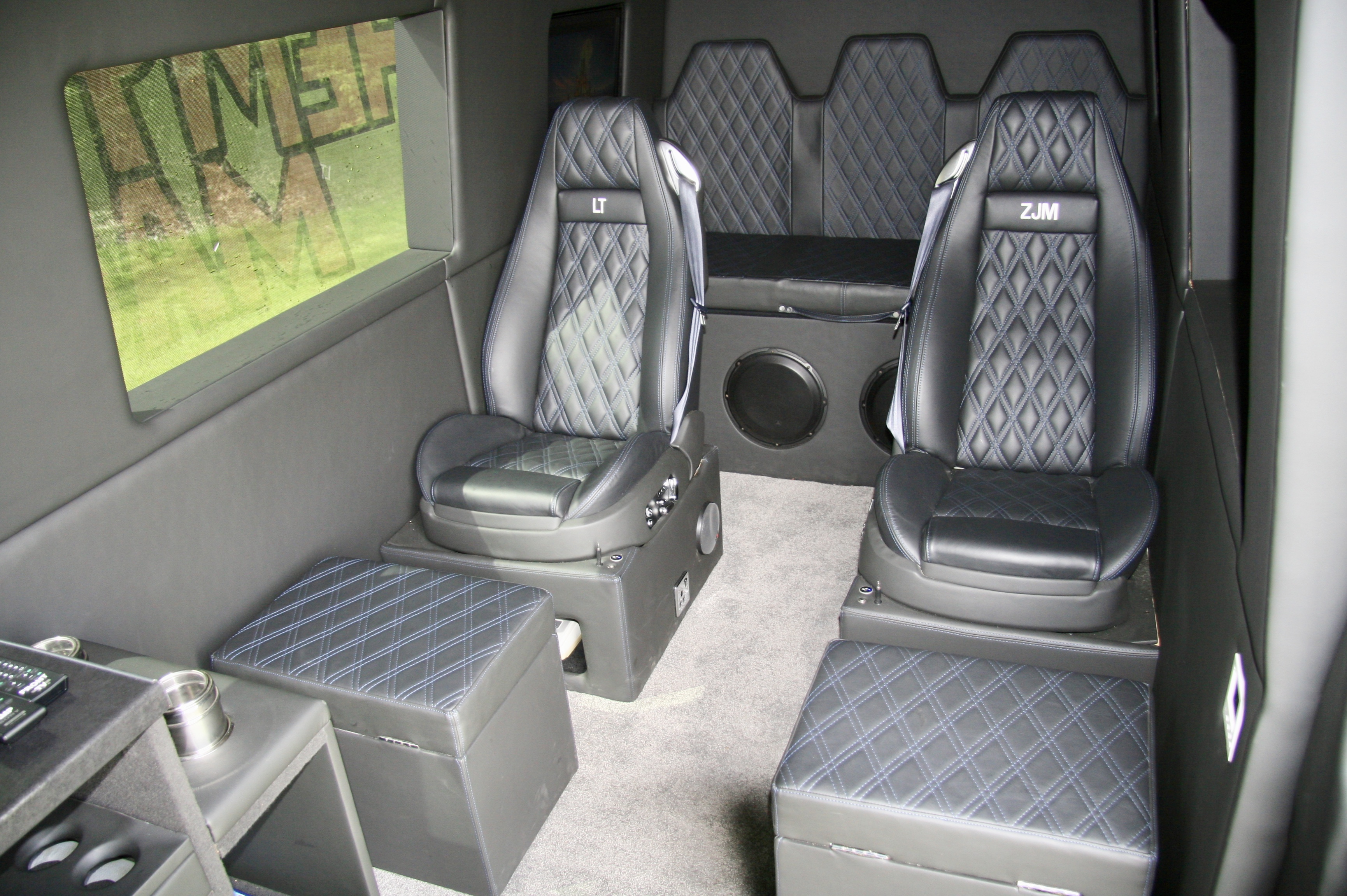 The seats feature leather quilting