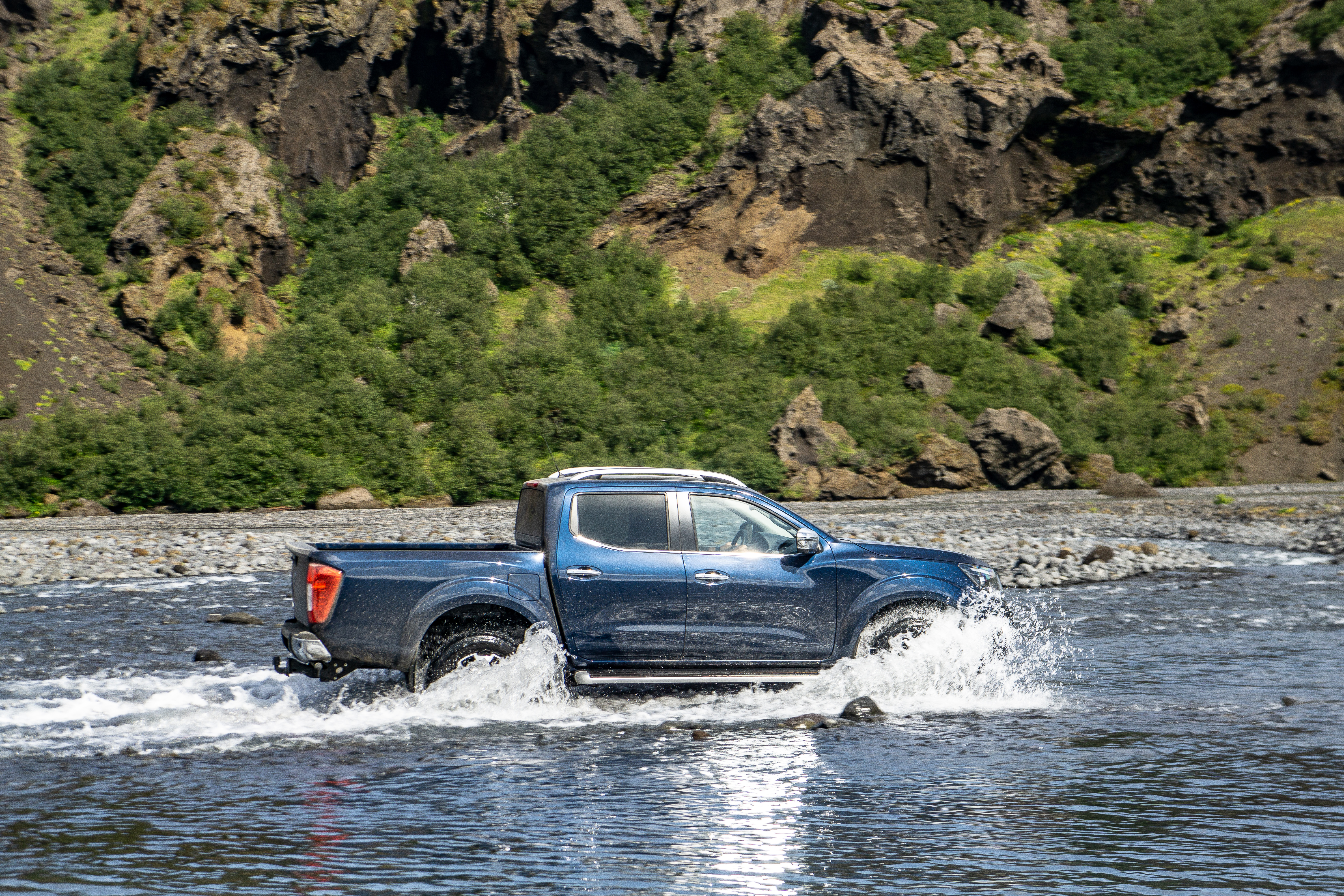 The Navara's wading ability is put to the test