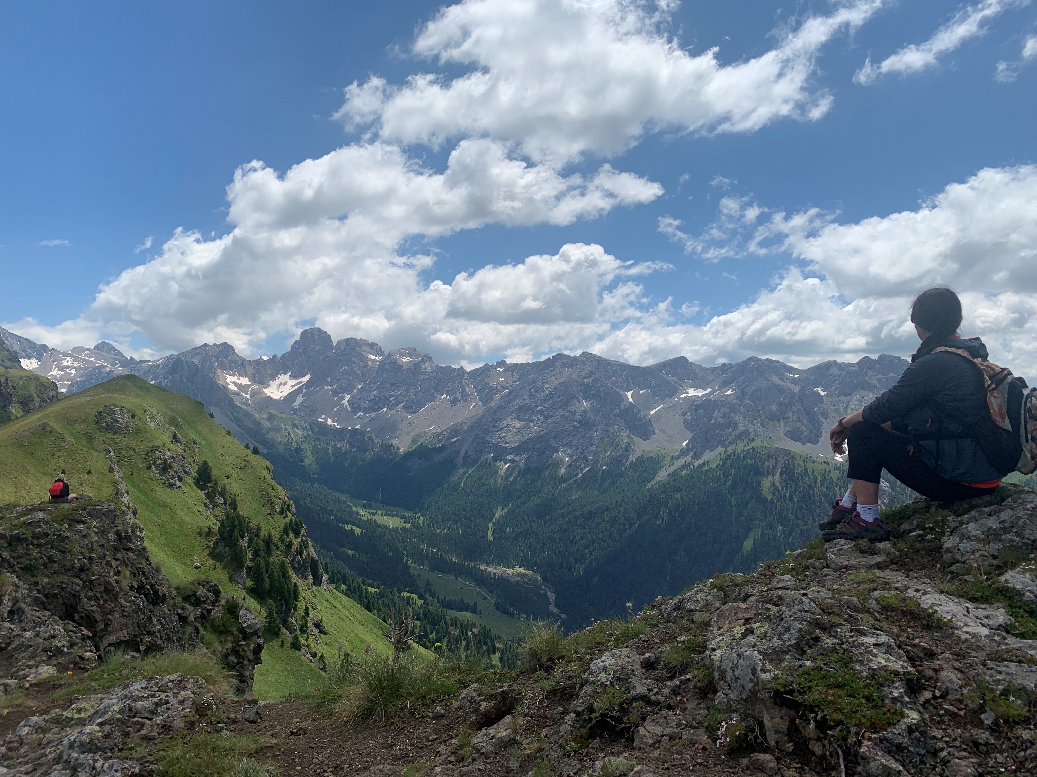 Gazing out over the Salvan mountain range from the Lina Pederiva ridge walk