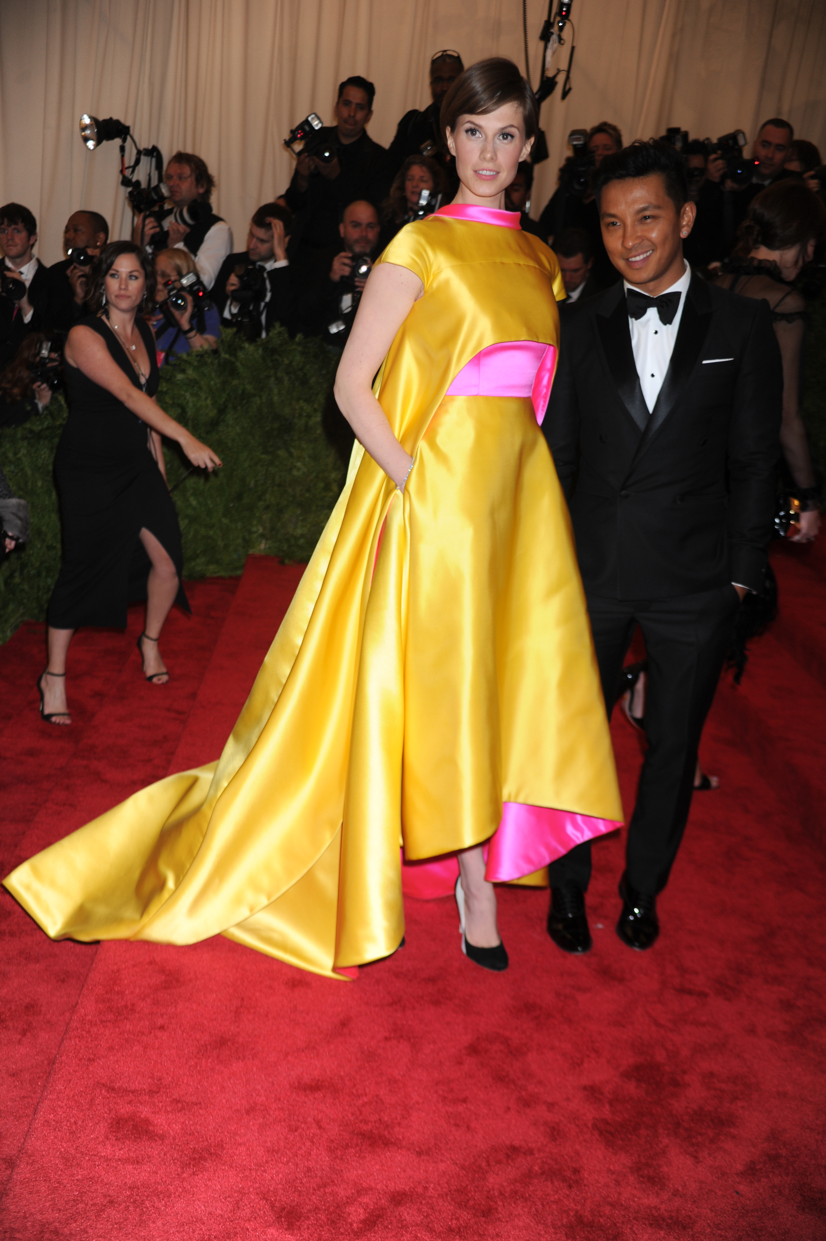 Prabel Gurung attending the Met Gala in 2013 with Elettra Rossellini Wiedemann