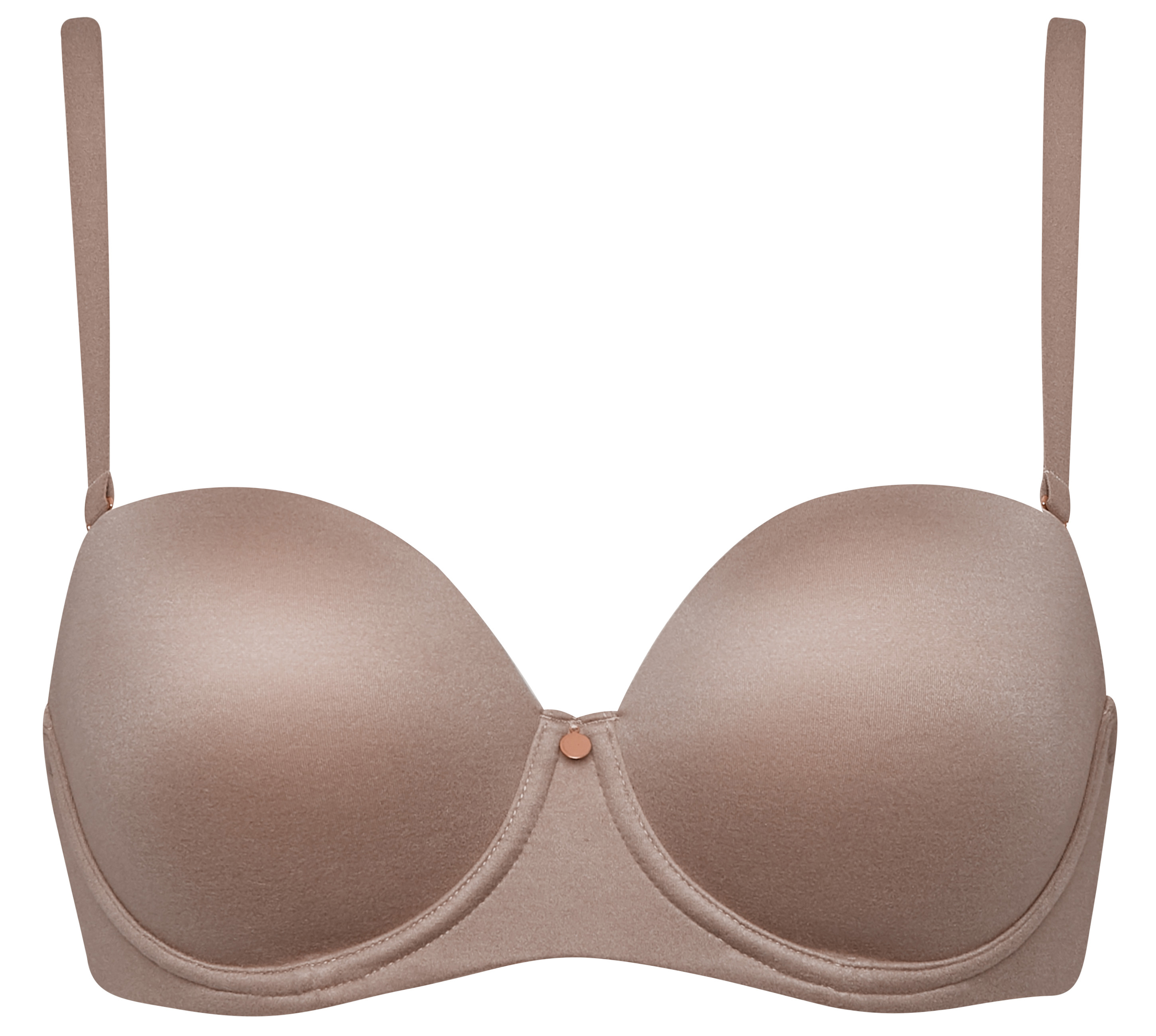 Figleaves Mocha Smoothing Strapless Balcony Bra A-H Cup