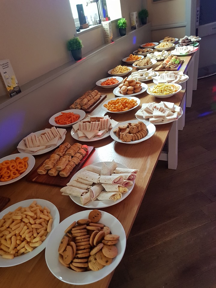 A buffet laid on for children at the Crown Inn