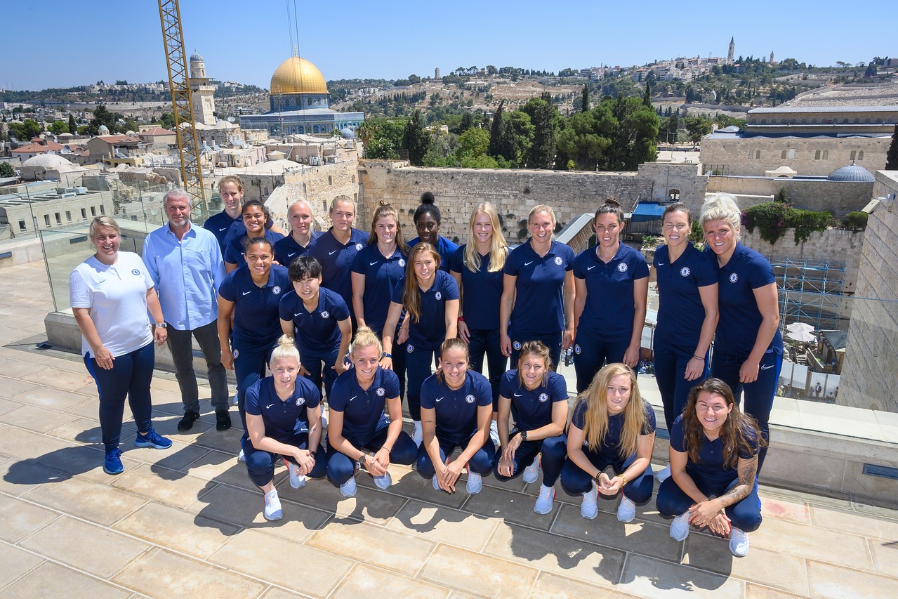 Roman Abramovich (left) and Chelsea Women