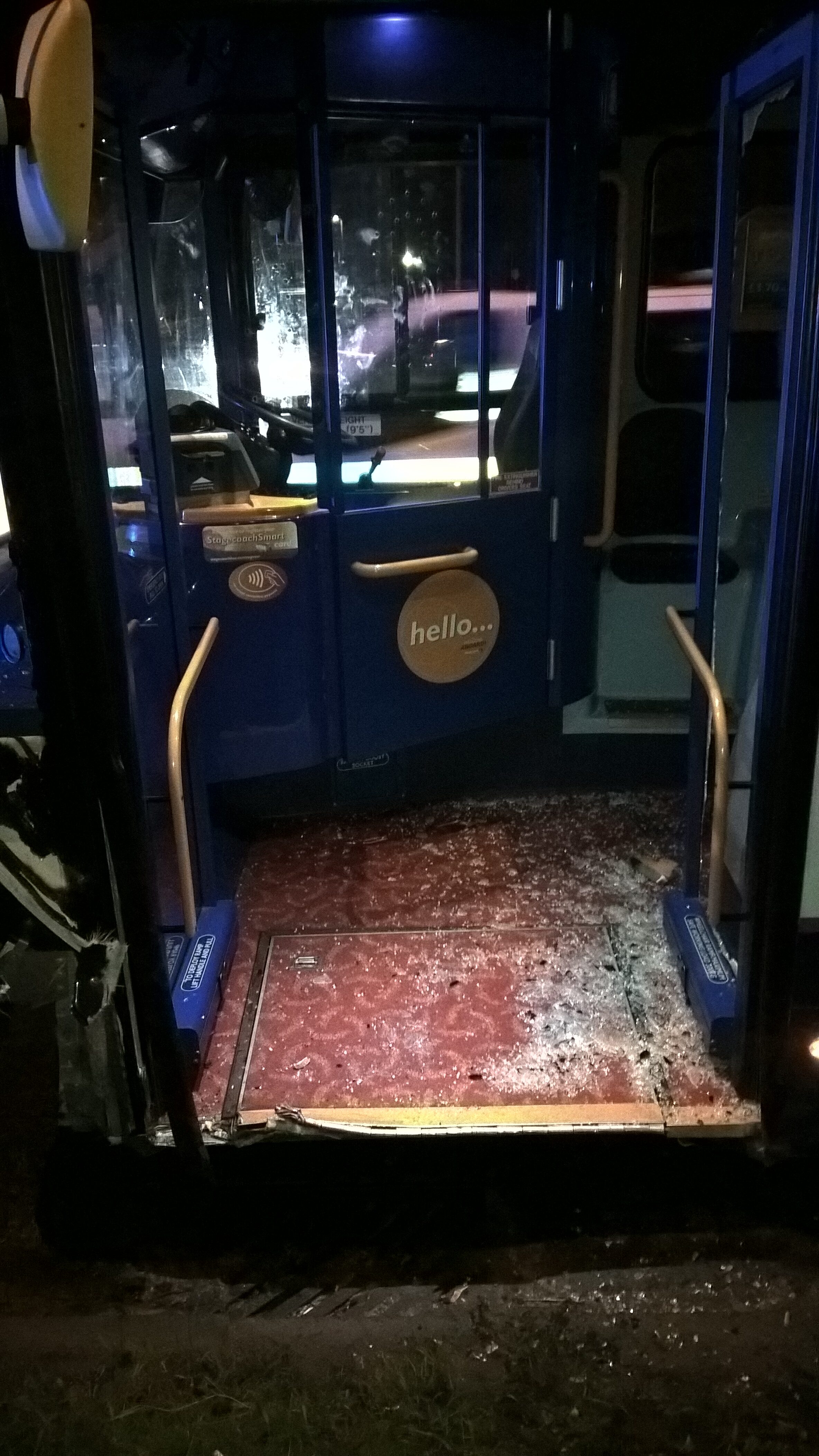 The single-decker repair bill was over £2,000 (Northumbria Police/PA)