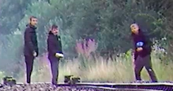 Police appeal over concrete debris on railway line