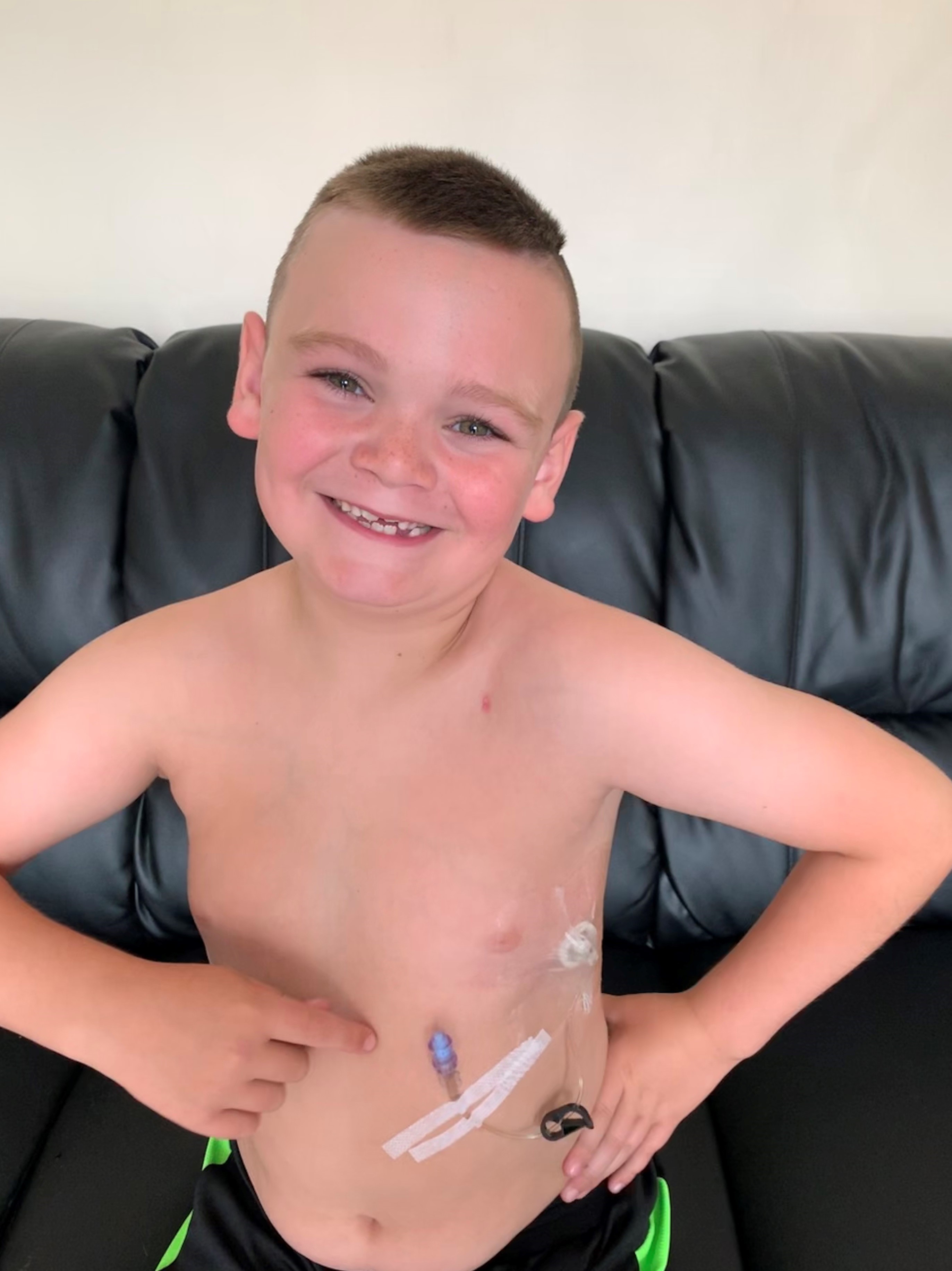The youngster has been undergoing chemotherapy since July (Brain Tumour Research/Handout)