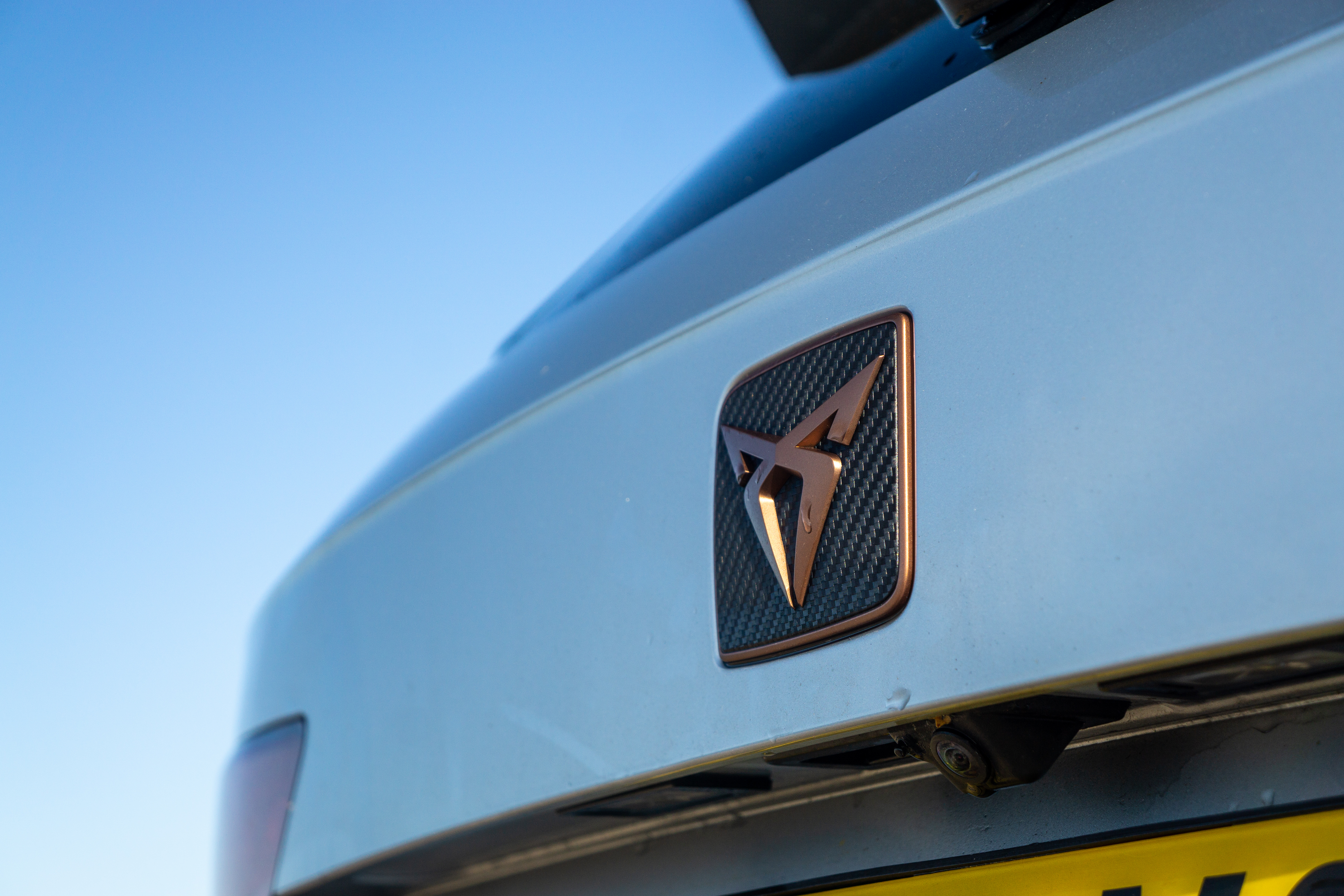 The rear of the car gets Cupra's new logo too