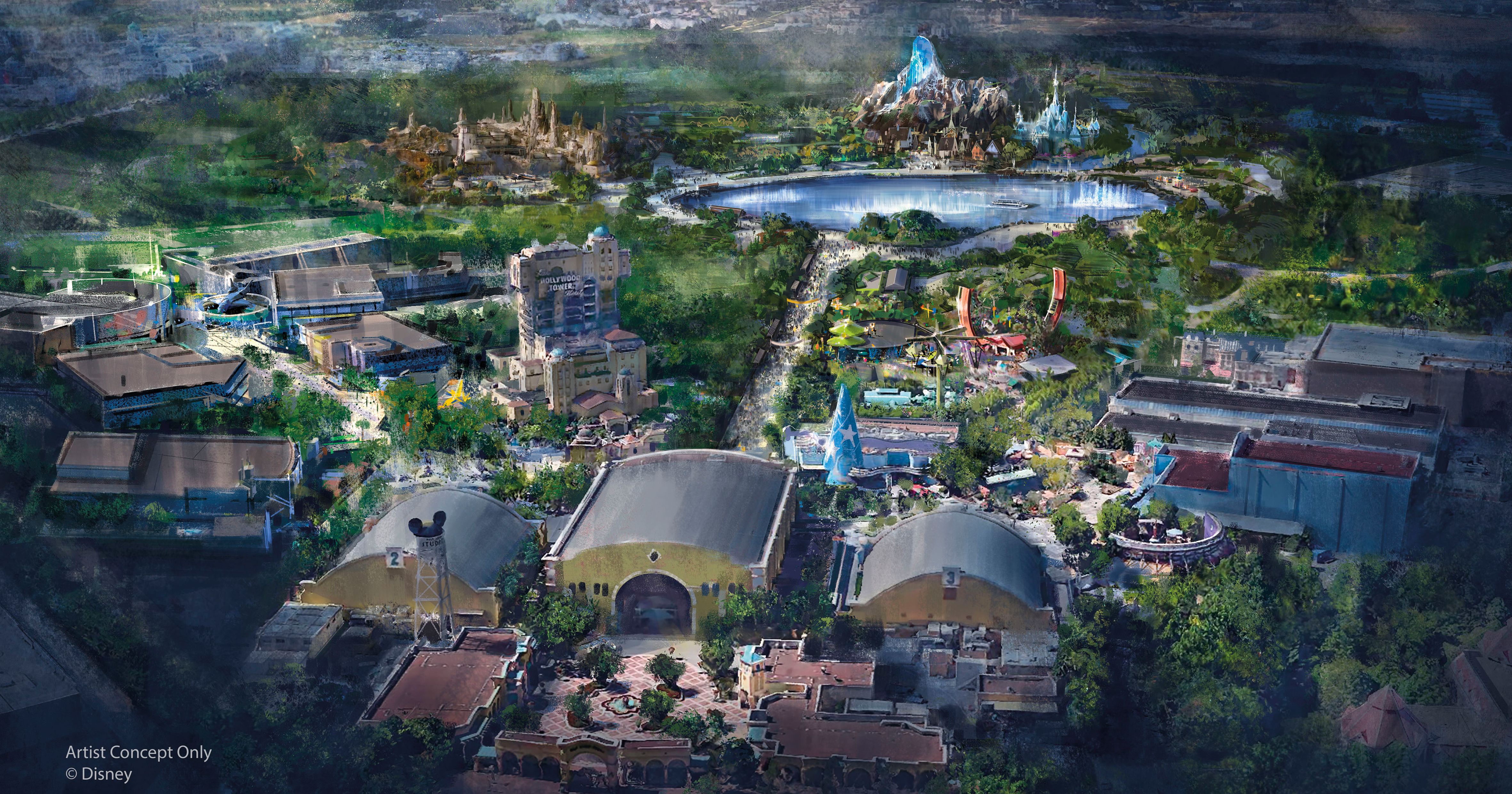 An artist's impression of the expansion of Walt Disney Studios Park (Disney/PA)