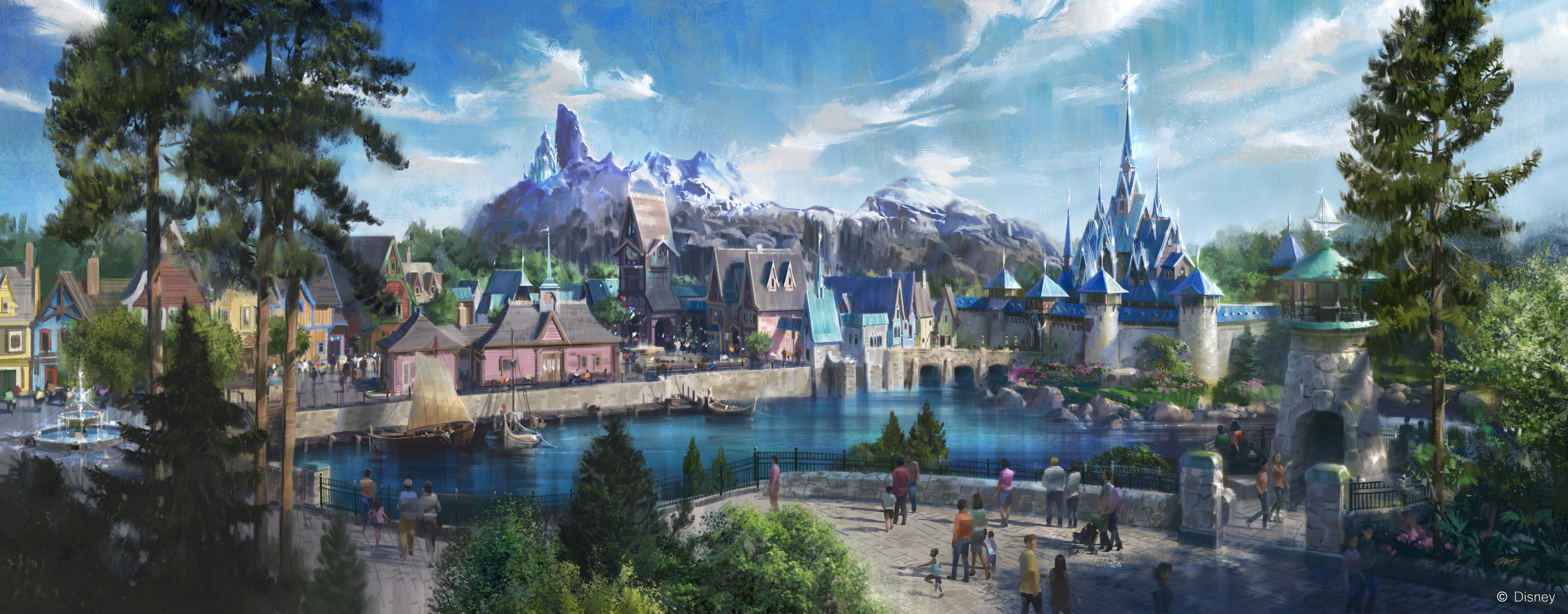 An artist's impression of the Frozen area of the expansion of Walt Disney Studios Park (Disney/PA)