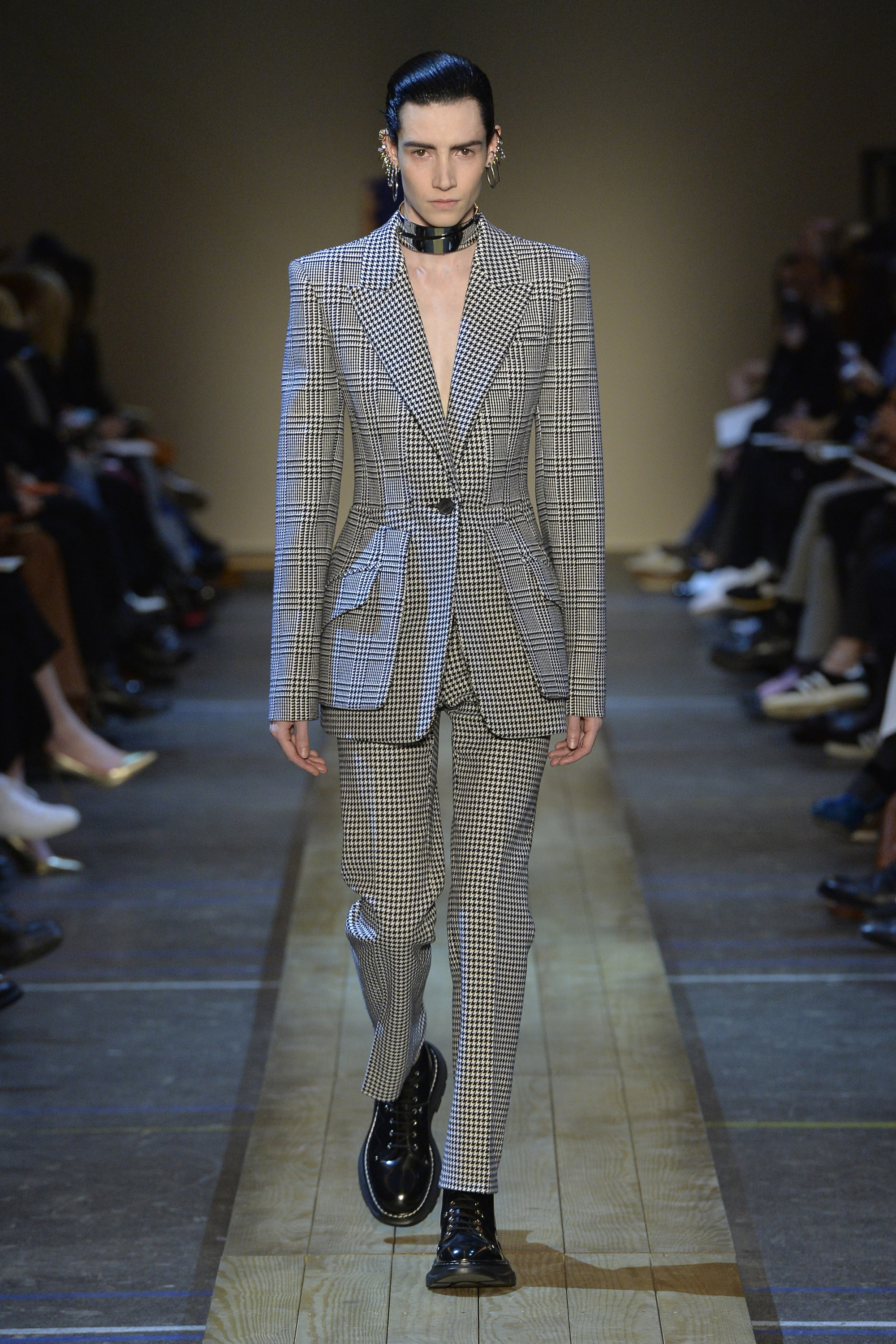 model on the catwalk at Alexander McQueen AW19