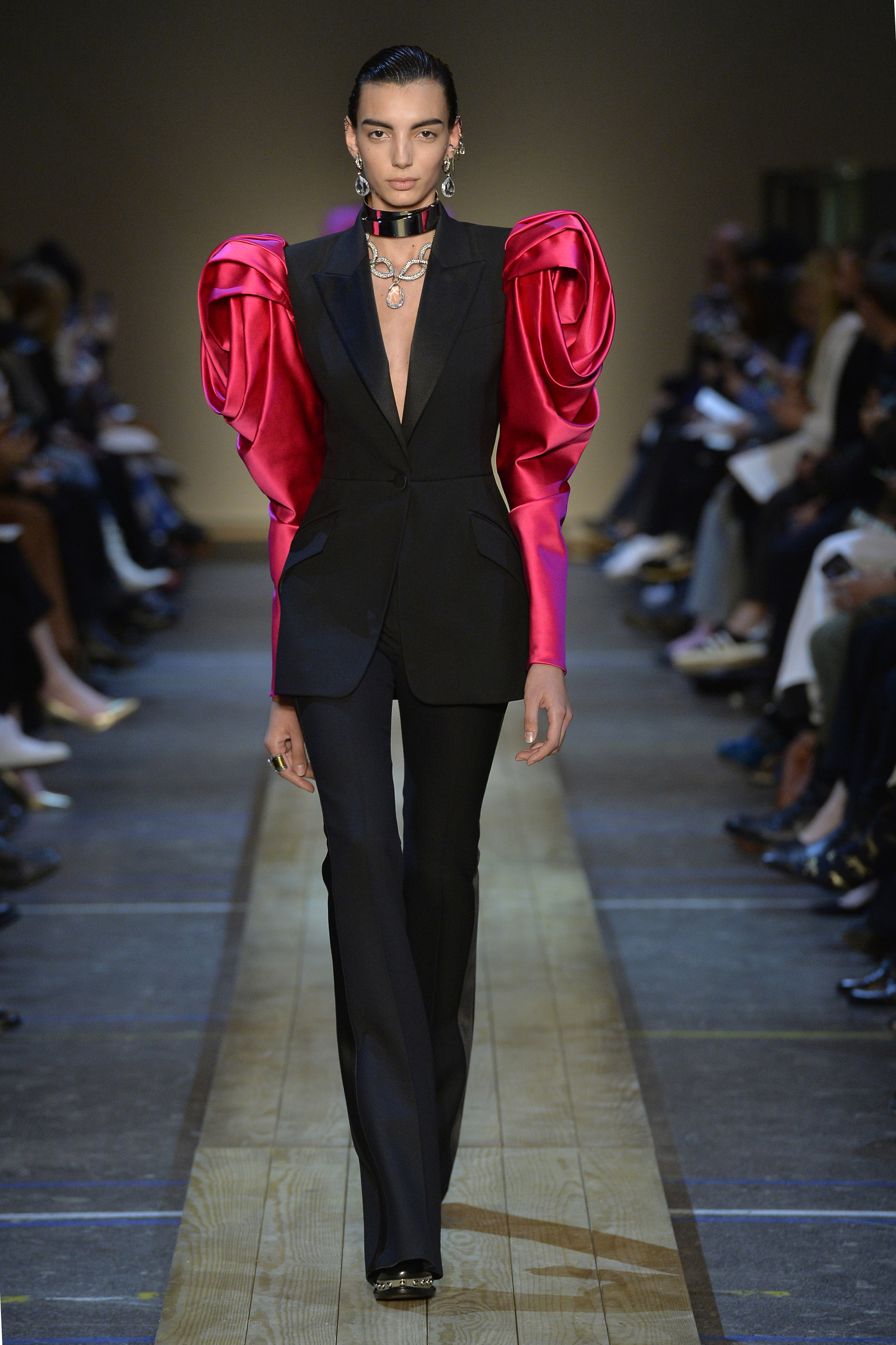 model on the catwalk at Alexander McQueen AW19