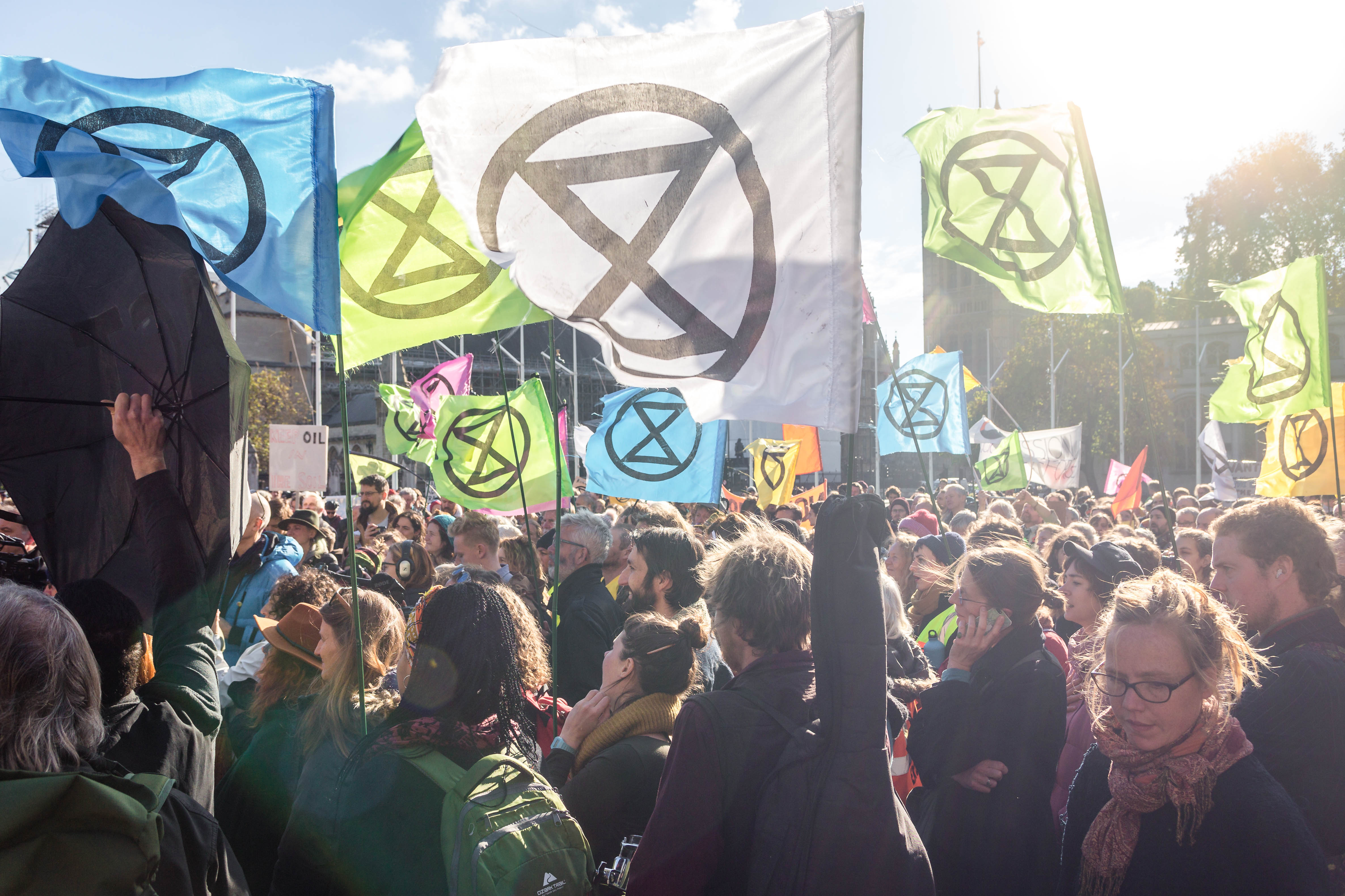 Extinction Rebellion protesters outside Westminster last year