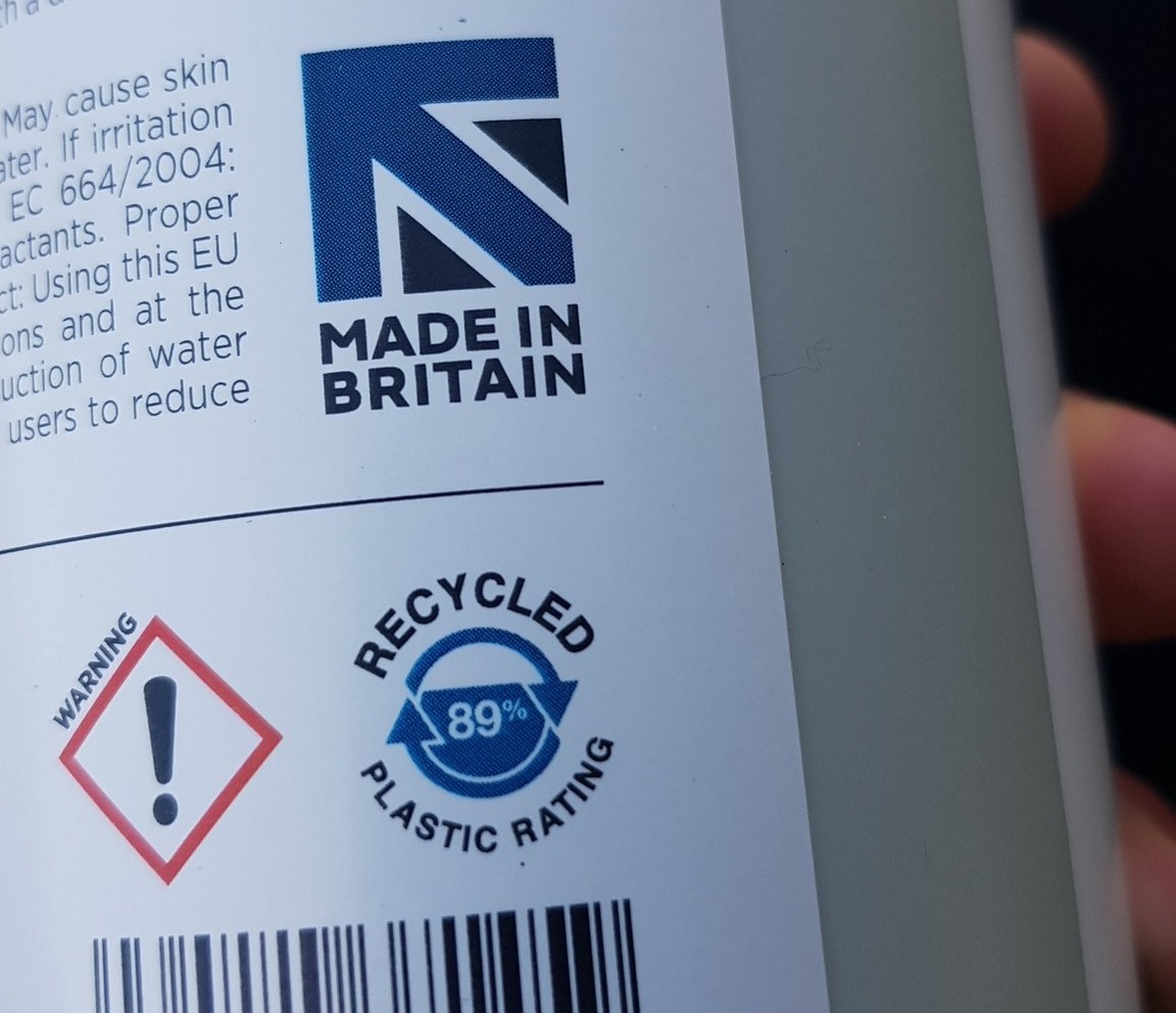 The company has just launched the first recycled content mark on its bottles